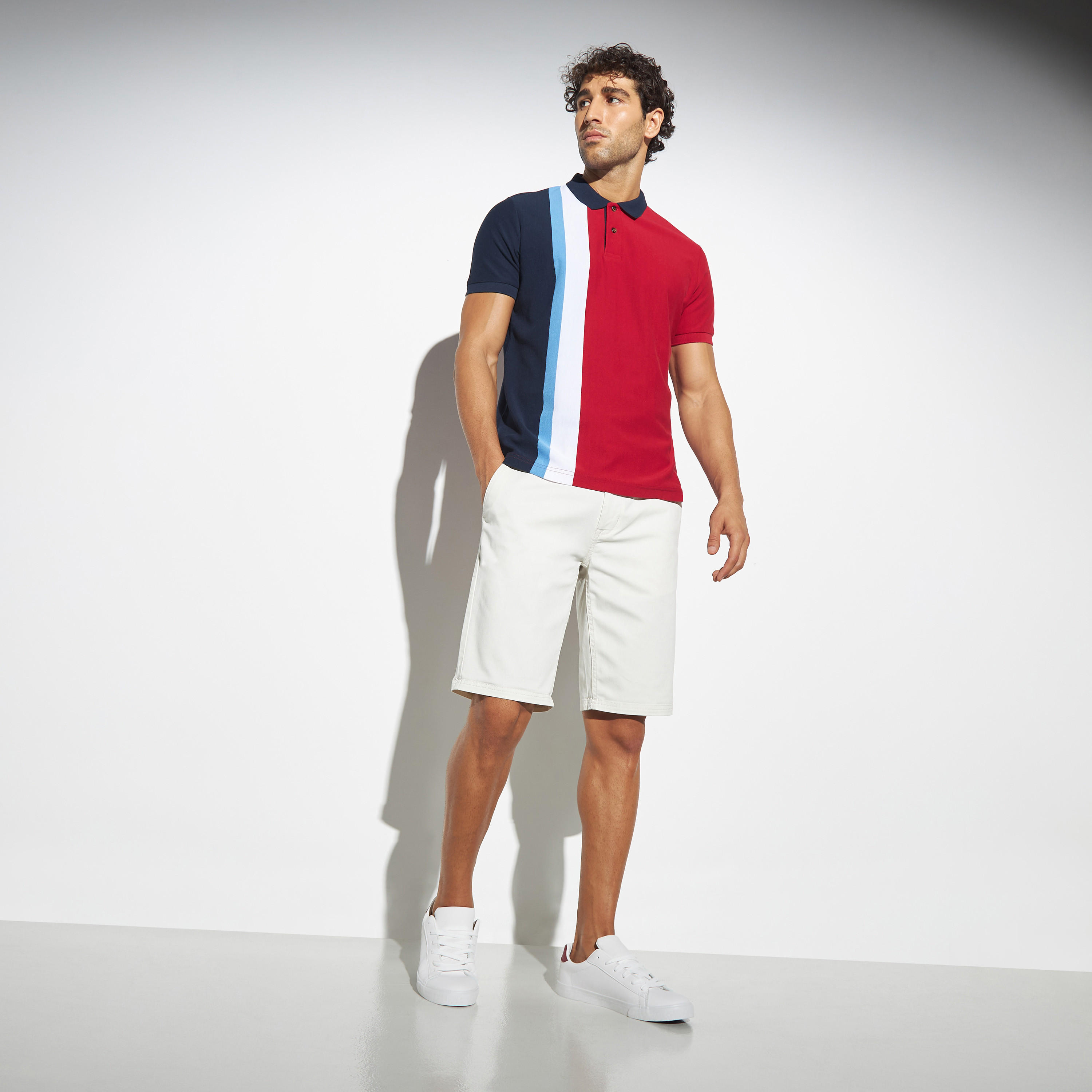 تيشيرت بولو مخطّط بأكمام قصيرة-men-clothing-tshirtsandpolos-polos-image-2