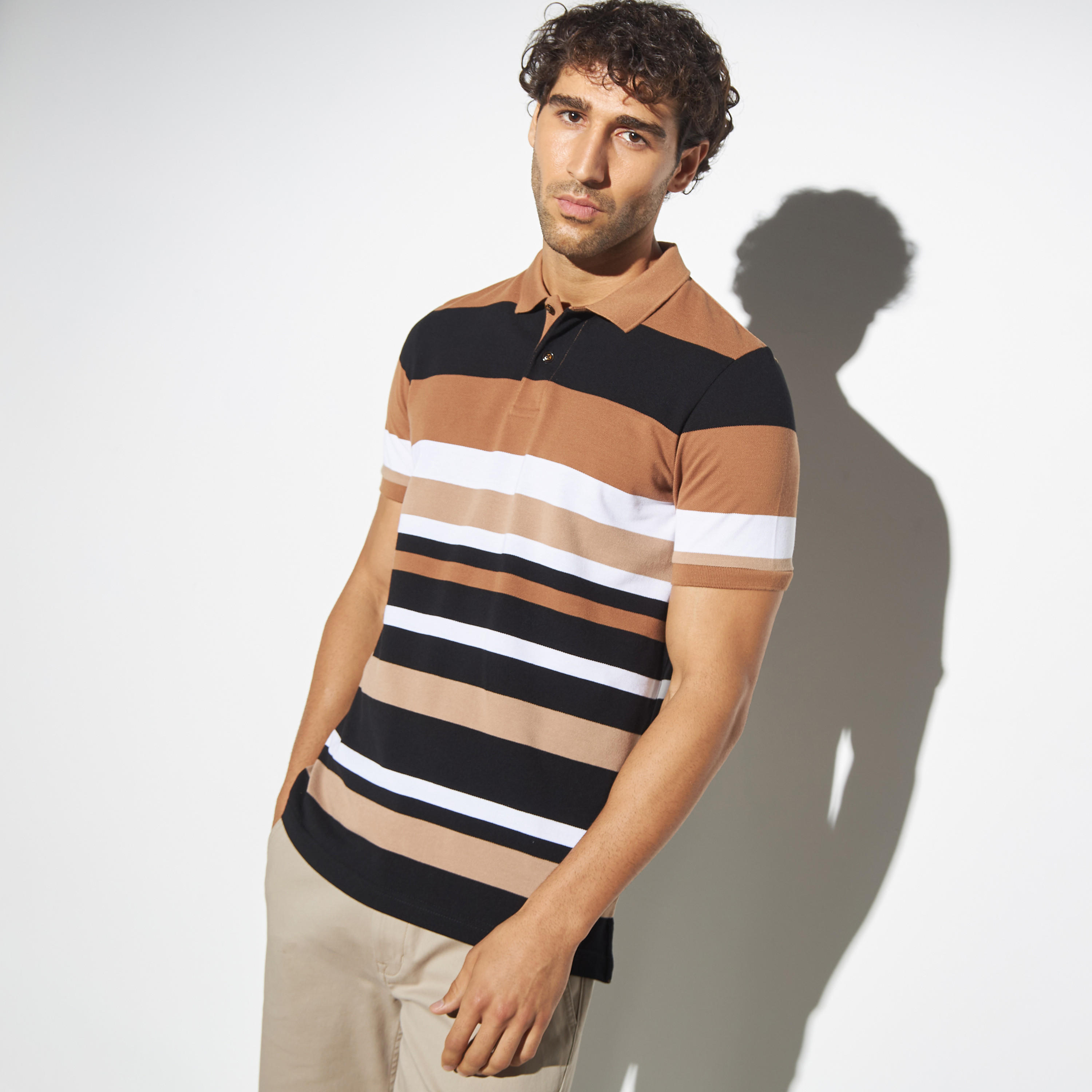 تيشيرت بولو مخطّط بأكمام قصيرة-men-clothing-tshirtsandpolos-polos-image-1