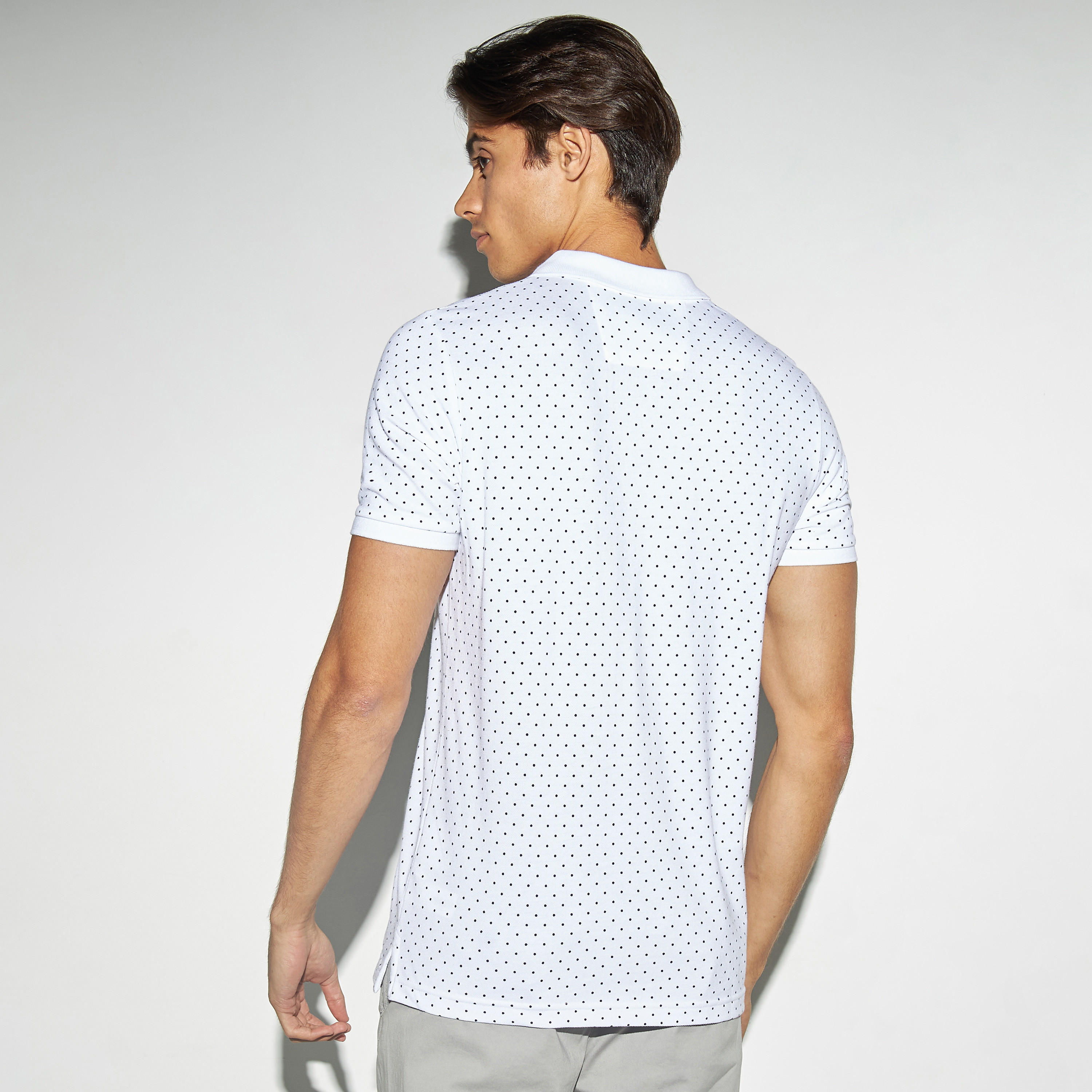 تيشيرت بولو بأكمام قصيرة وطبعات منقطة بالكامل-men-clothing-tshirtsandpolos-polos-image-3