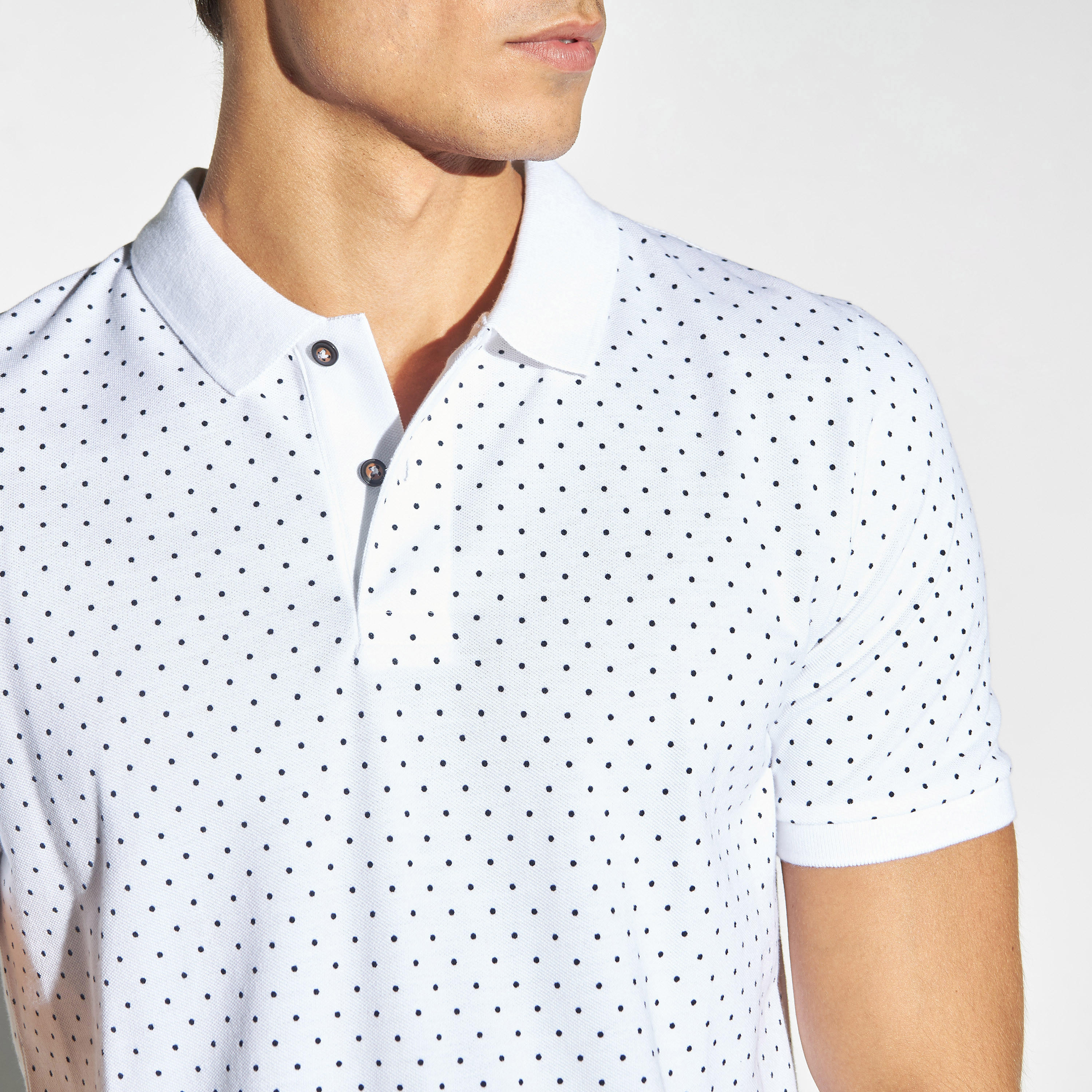 تيشيرت بولو بأكمام قصيرة وطبعات منقطة بالكامل-men-clothing-tshirtsandpolos-polos-image-4
