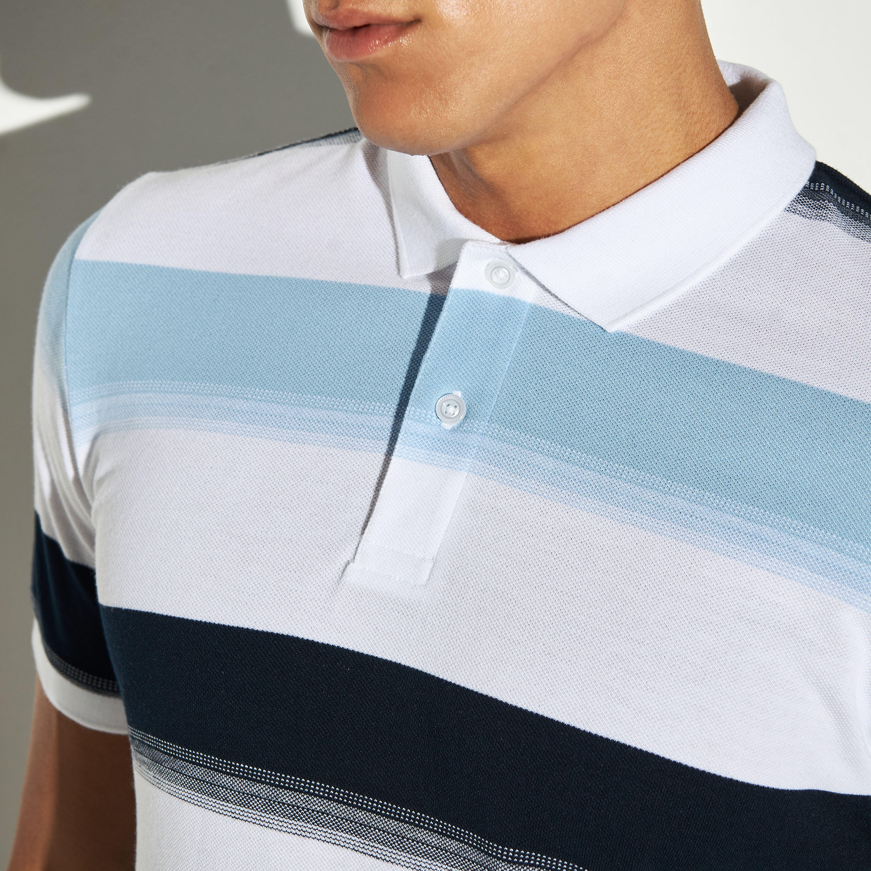 تيشيرت بولو جاكارد مخطط بأكمام قصيرة-men-clothing-tshirtsandpolos-polos-image-4