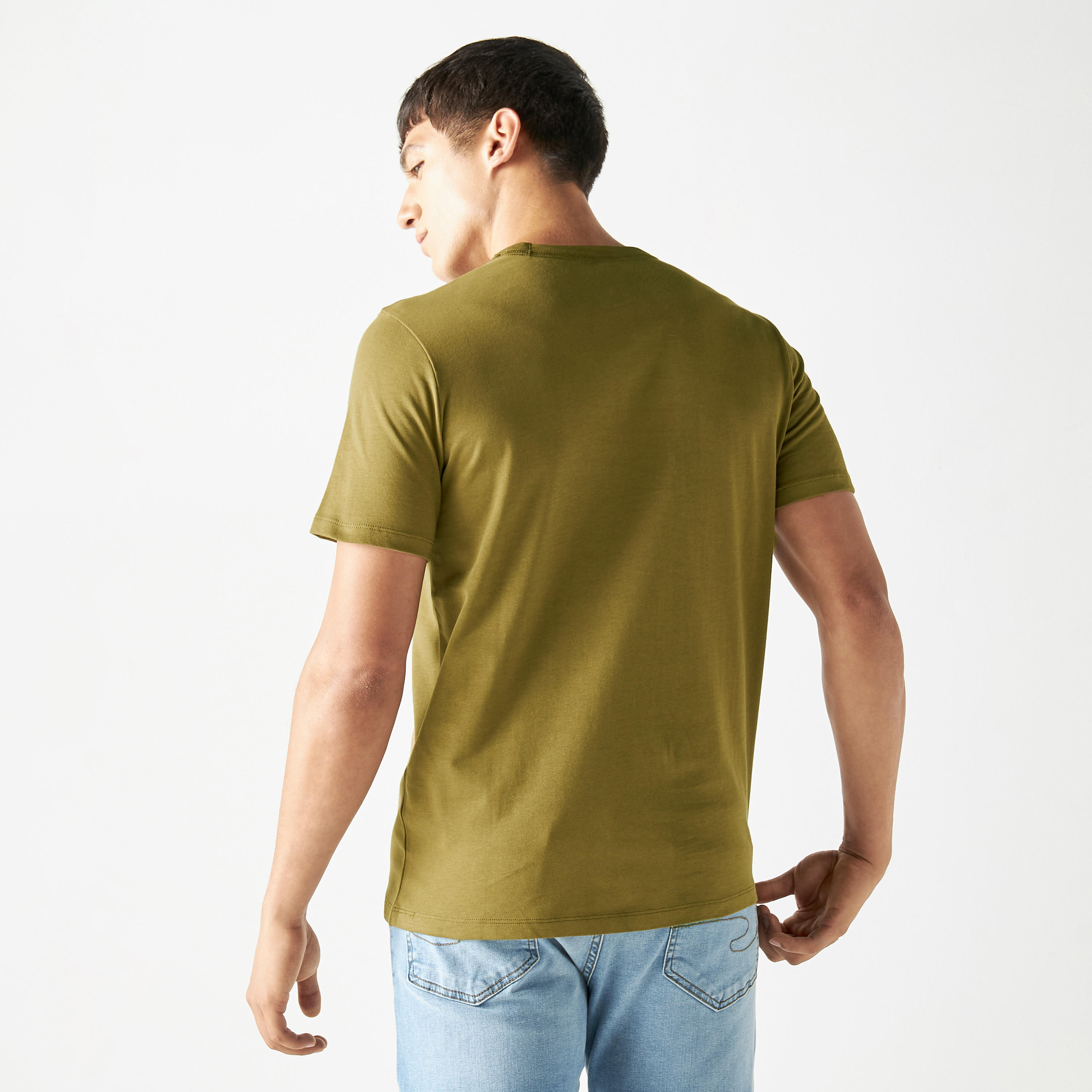 Crew Neck T-shirt with Short Sleeves-men-clothing-tshirtsandpolos-tshirts-image-3