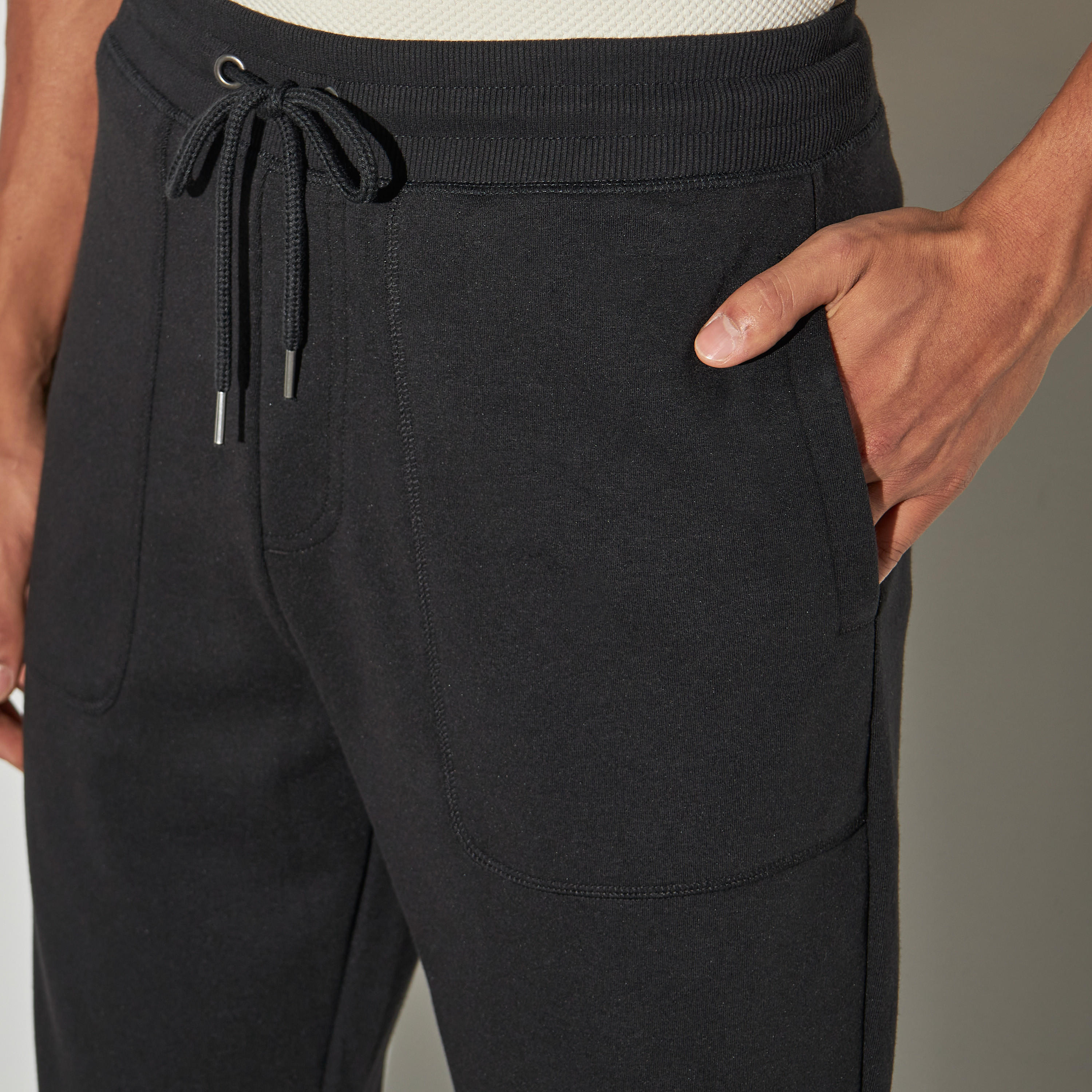 Solid Joggers with Drawstring Closure and Pockets-men-clothing-bottoms-joggers-image-4