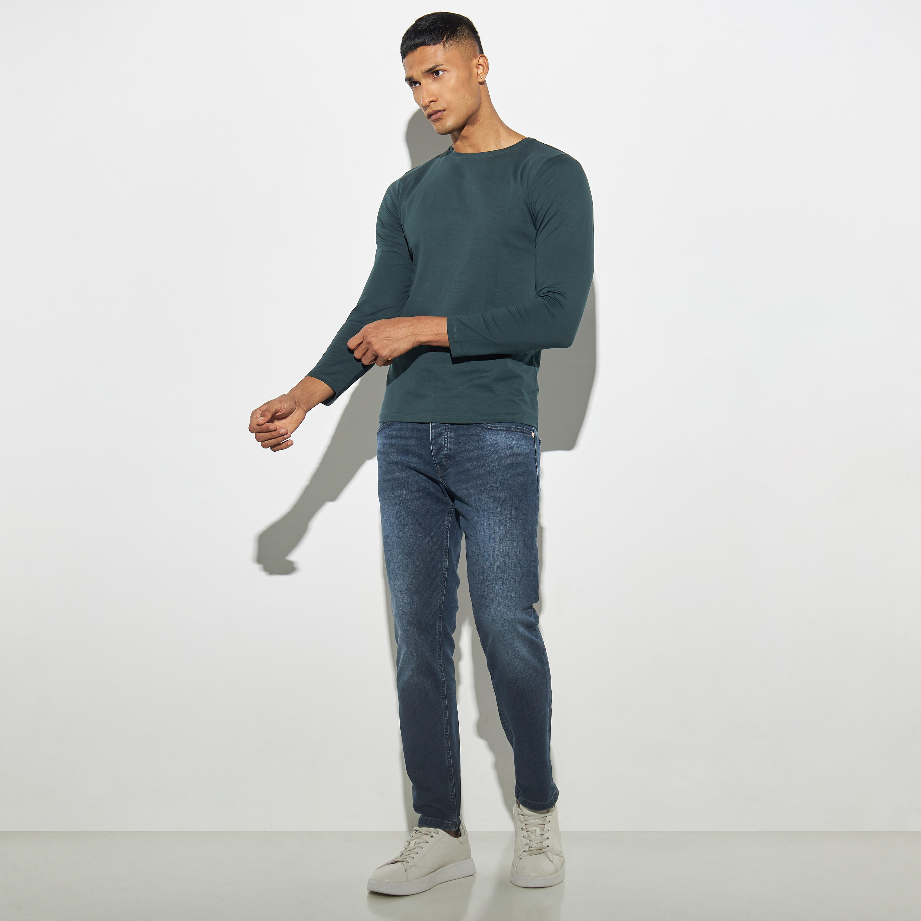 T-shirt with Crew Neck and Long Sleeves-men-clothing-tshirtsandpolos-tshirts-image-2