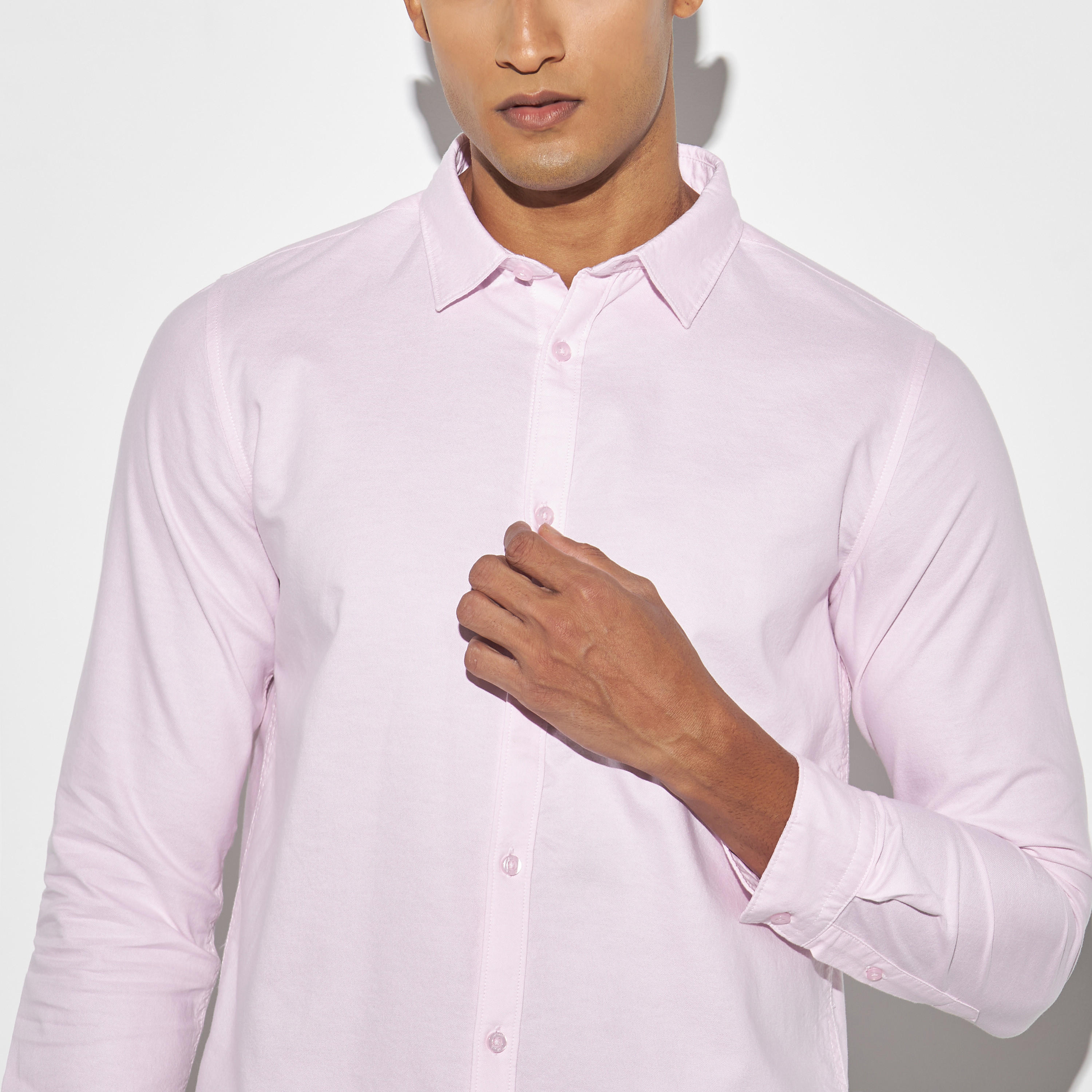 Solid Shirt with Long Sleeves-men-clothing-shirts-image-4