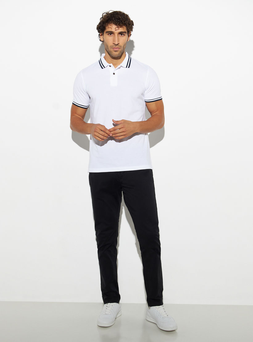 Tipping Detail Polo T-shirt with Short Sleeves-men-clothing-tshirtsandpolos-polos-image-2
