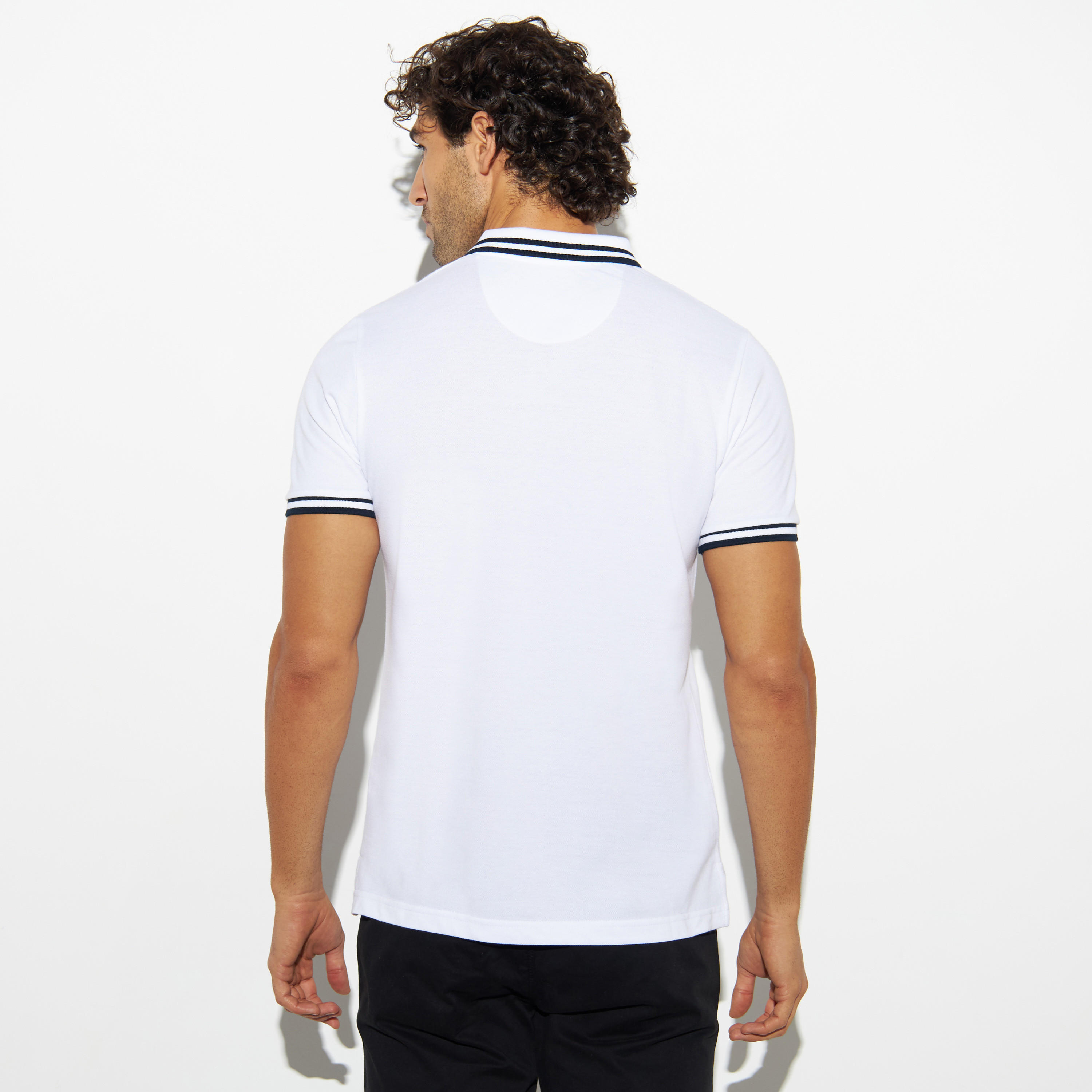 Tipping Detail Polo T-shirt with Short Sleeves-men-clothing-tshirtsandpolos-polos-image-3
