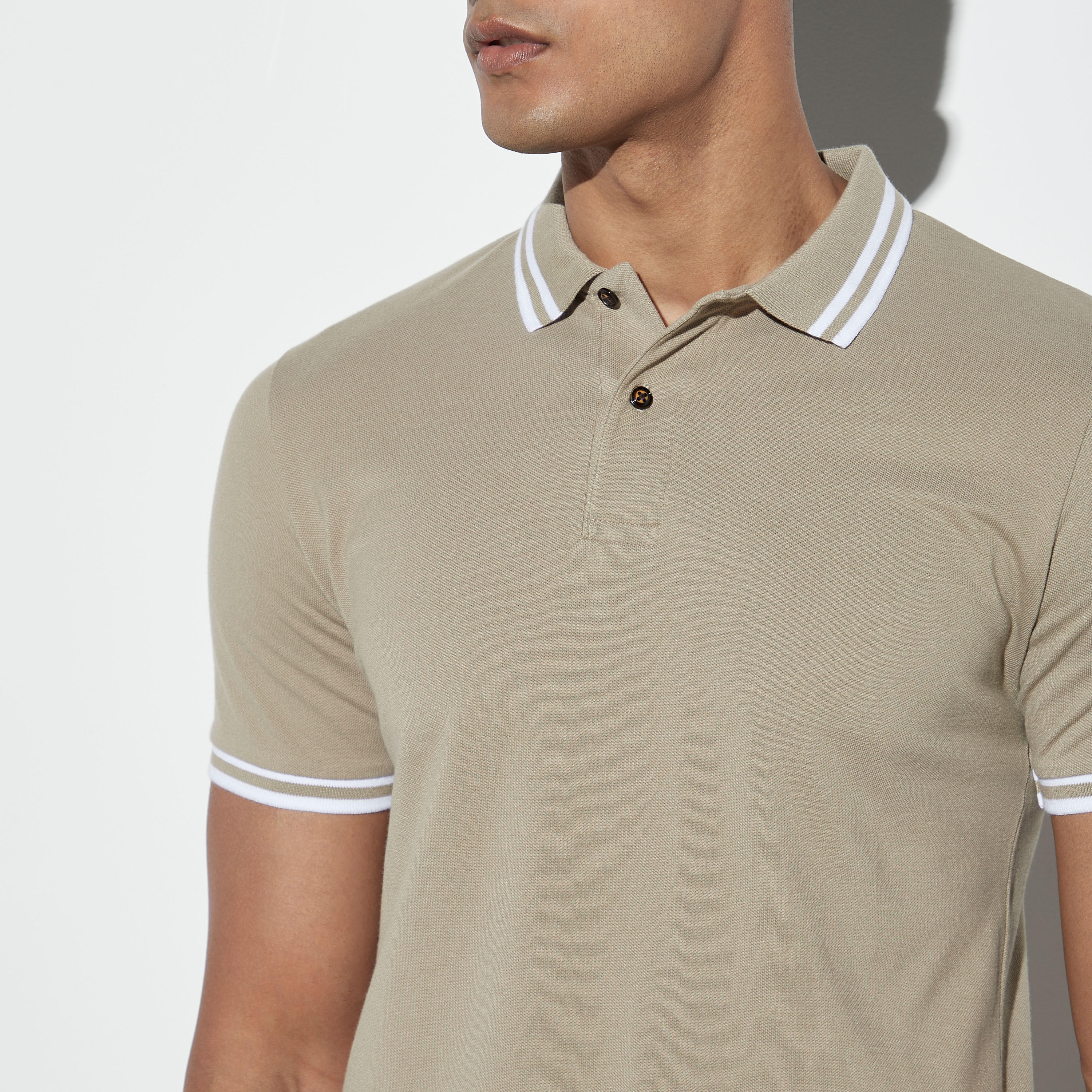 Solid Polo T-shirt with Short Sleeves-men-clothing-tshirtsandpolos-polos-image-4
