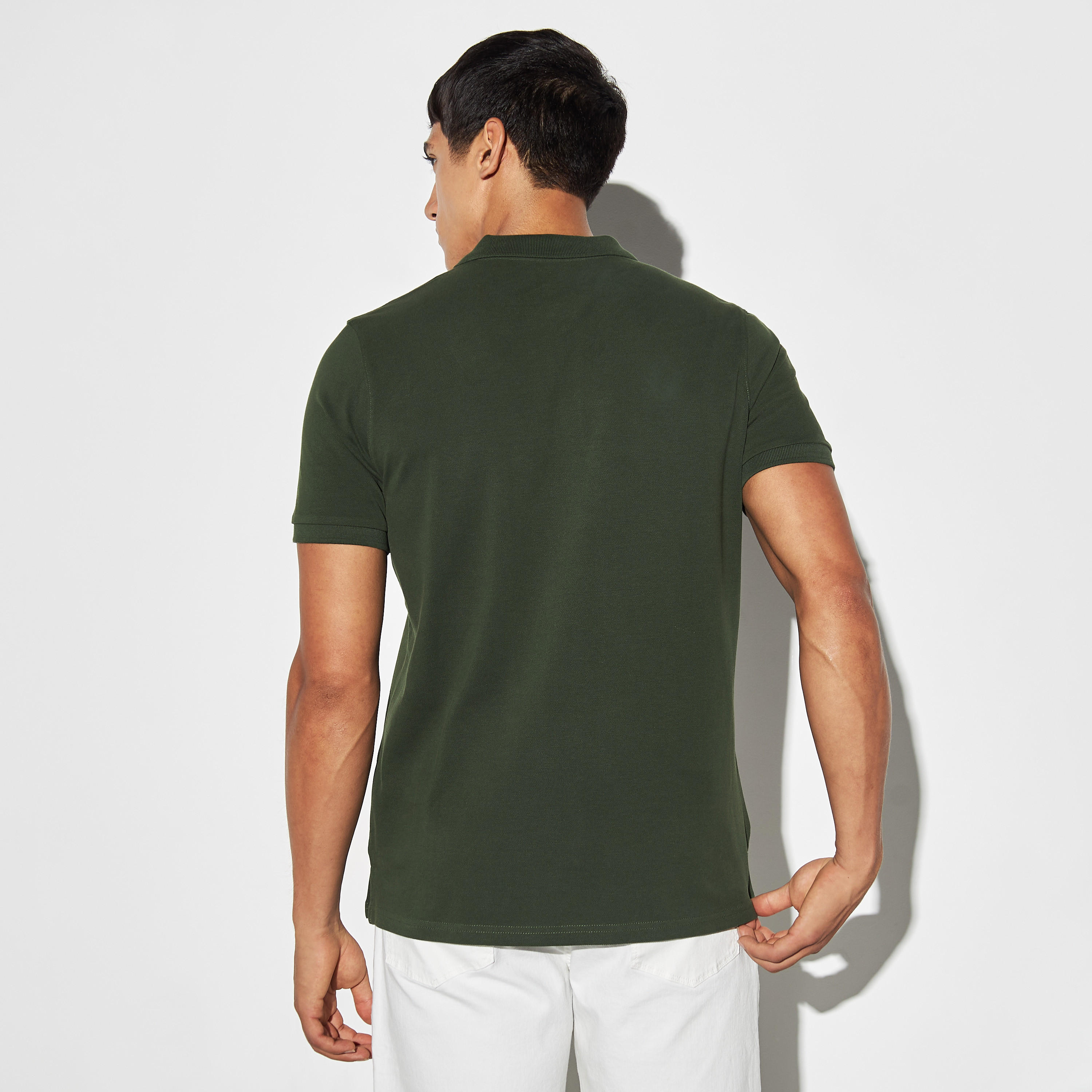تيشيرت بولو بيكيه سادة بأكمام قصيرة-men-clothing-tshirtsandpolos-polos-image-3