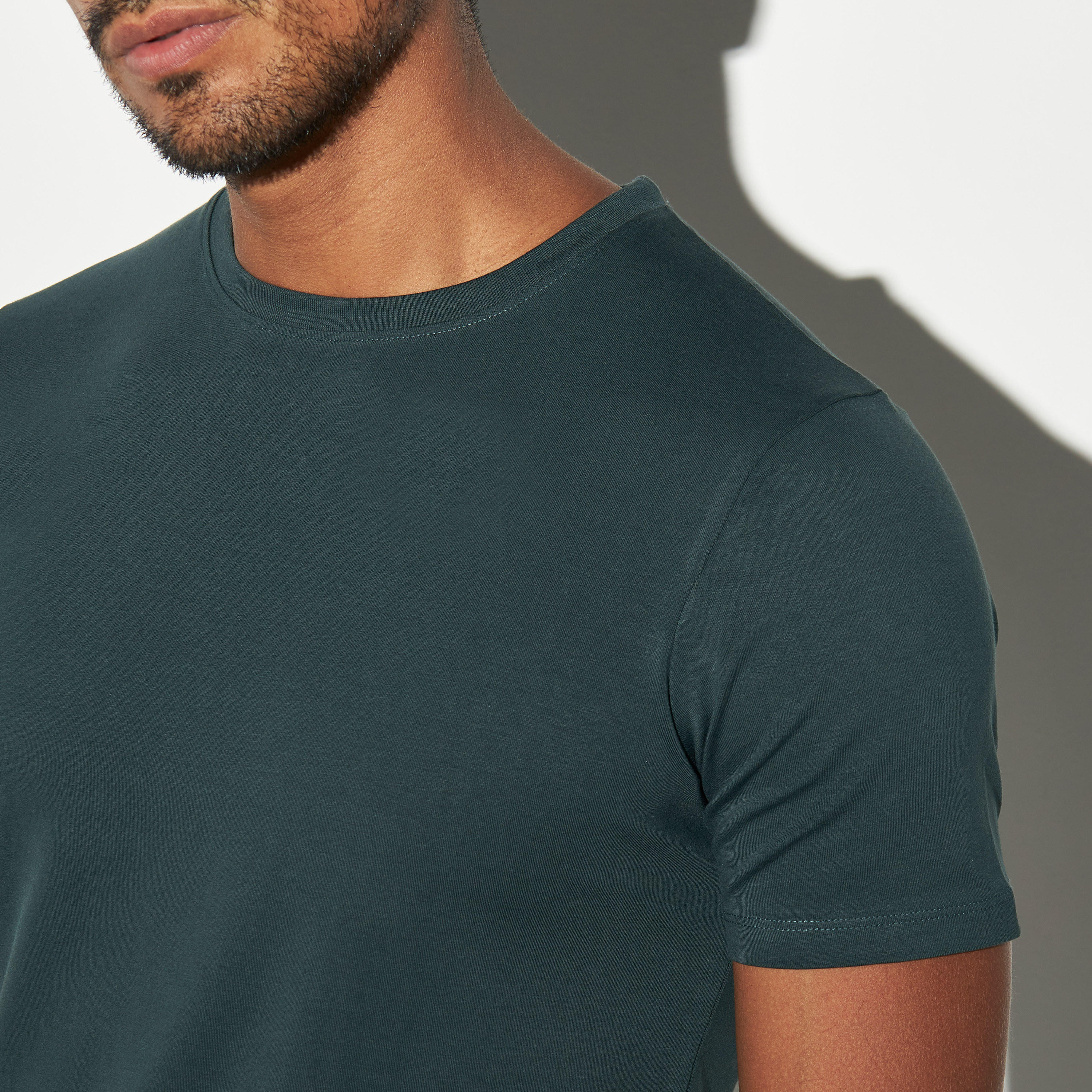 Solid Crew Neck T-shirt with Short Sleeves-men-clothing-tshirtsandpolos-tshirts-image-4