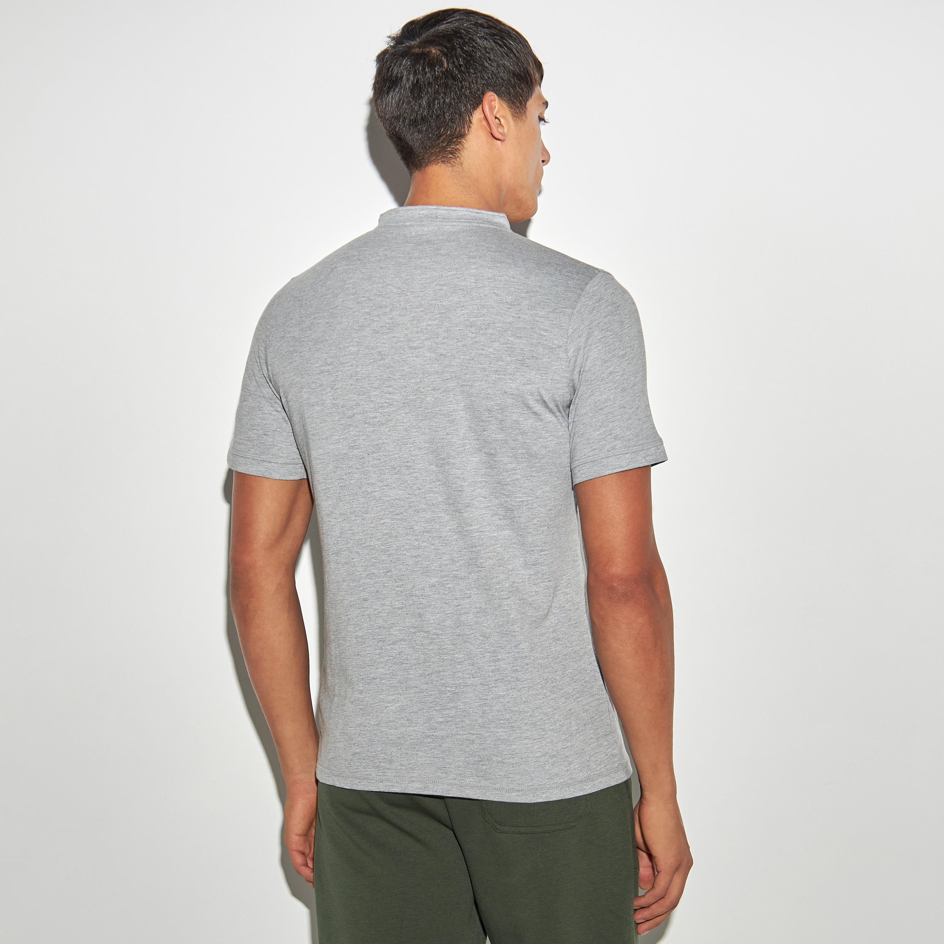 Solid Henley Neck T-shirt with Short Sleeves-men-clothing-tshirtsandpolos-tshirts-image-3