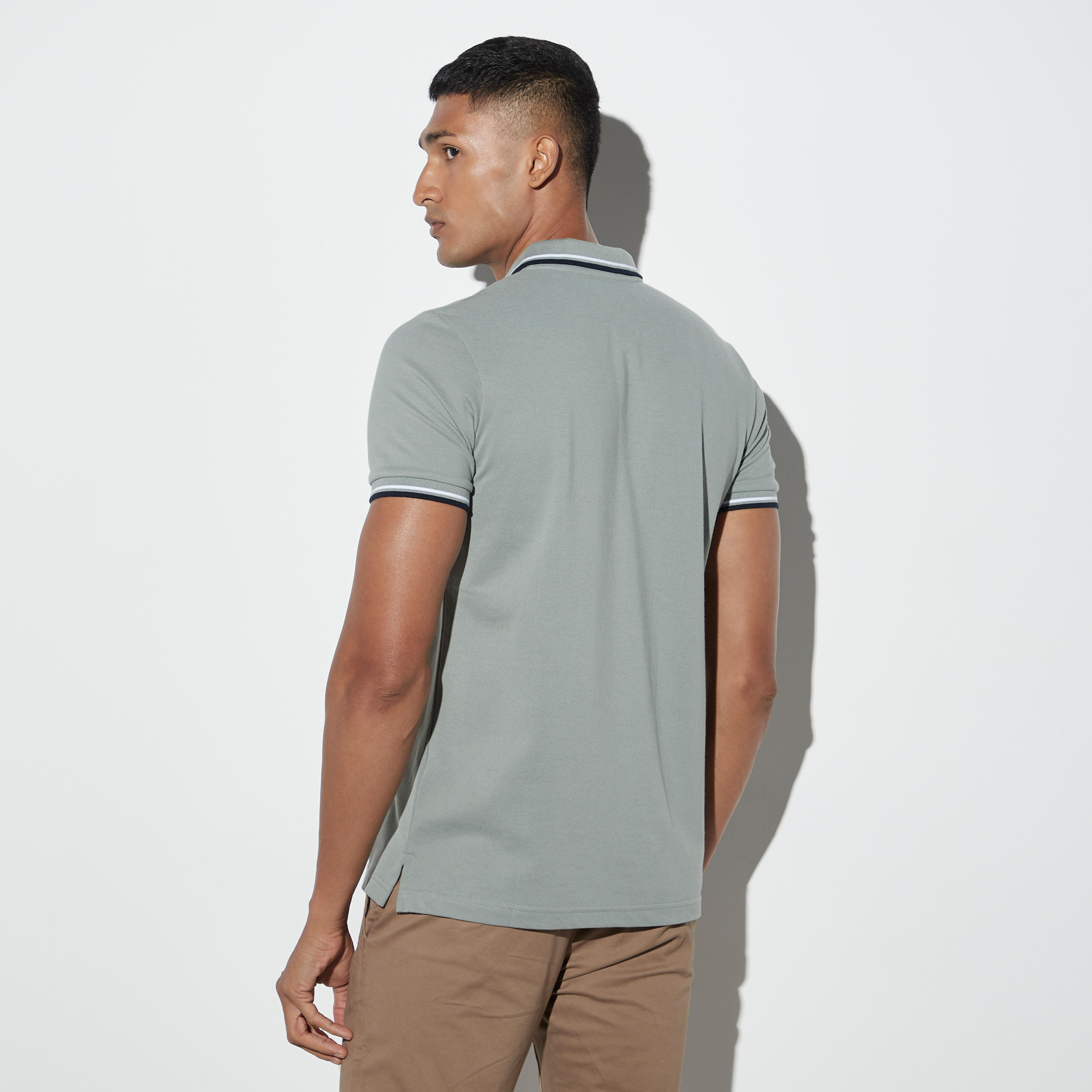 Solid Polo T-shirt with Short Sleeves-men-clothing-tshirtsandpolos-polos-image-3