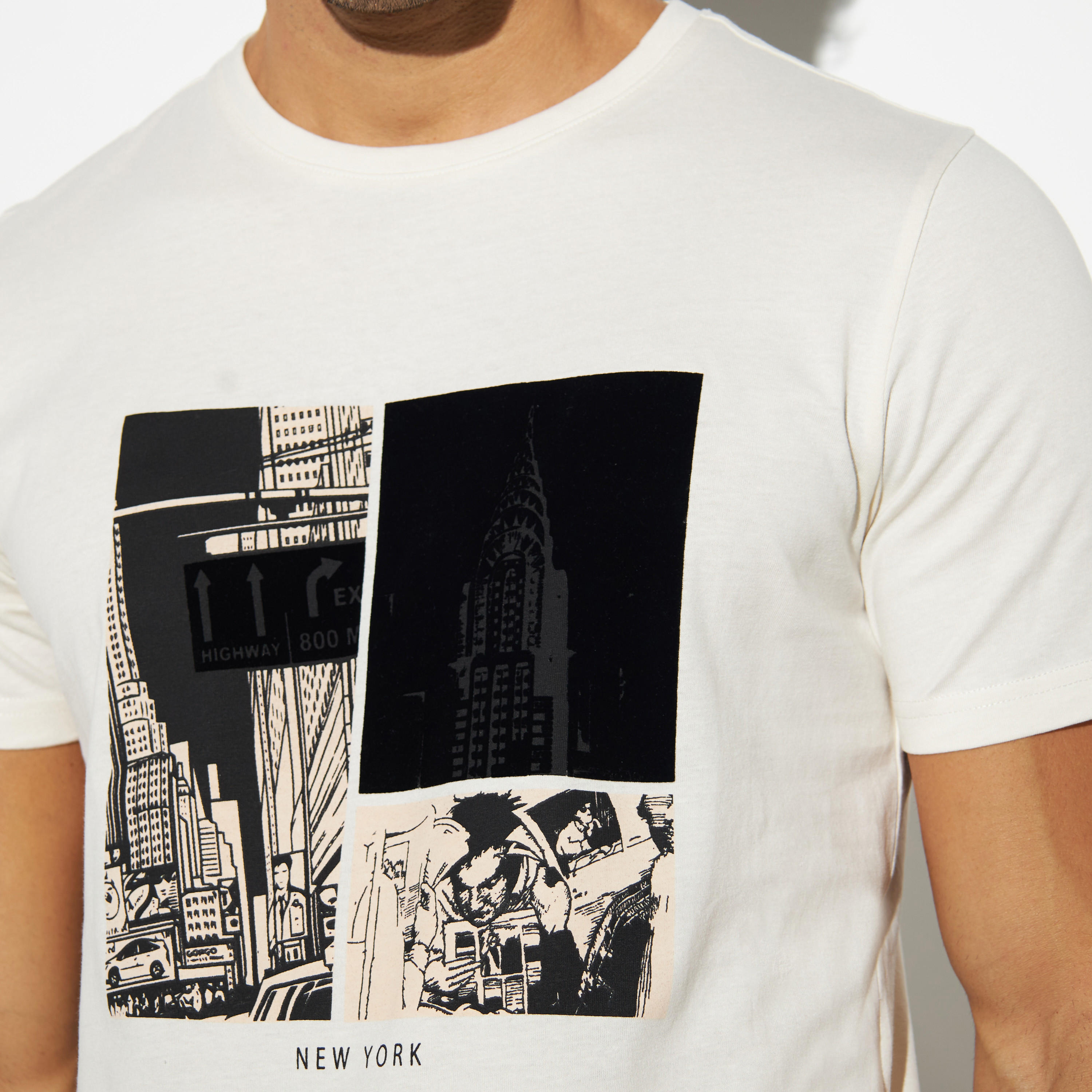 تيشيرت بياقة ضيقة وطبعات-men-clothing-tshirtsandpolos-tshirts-image-1