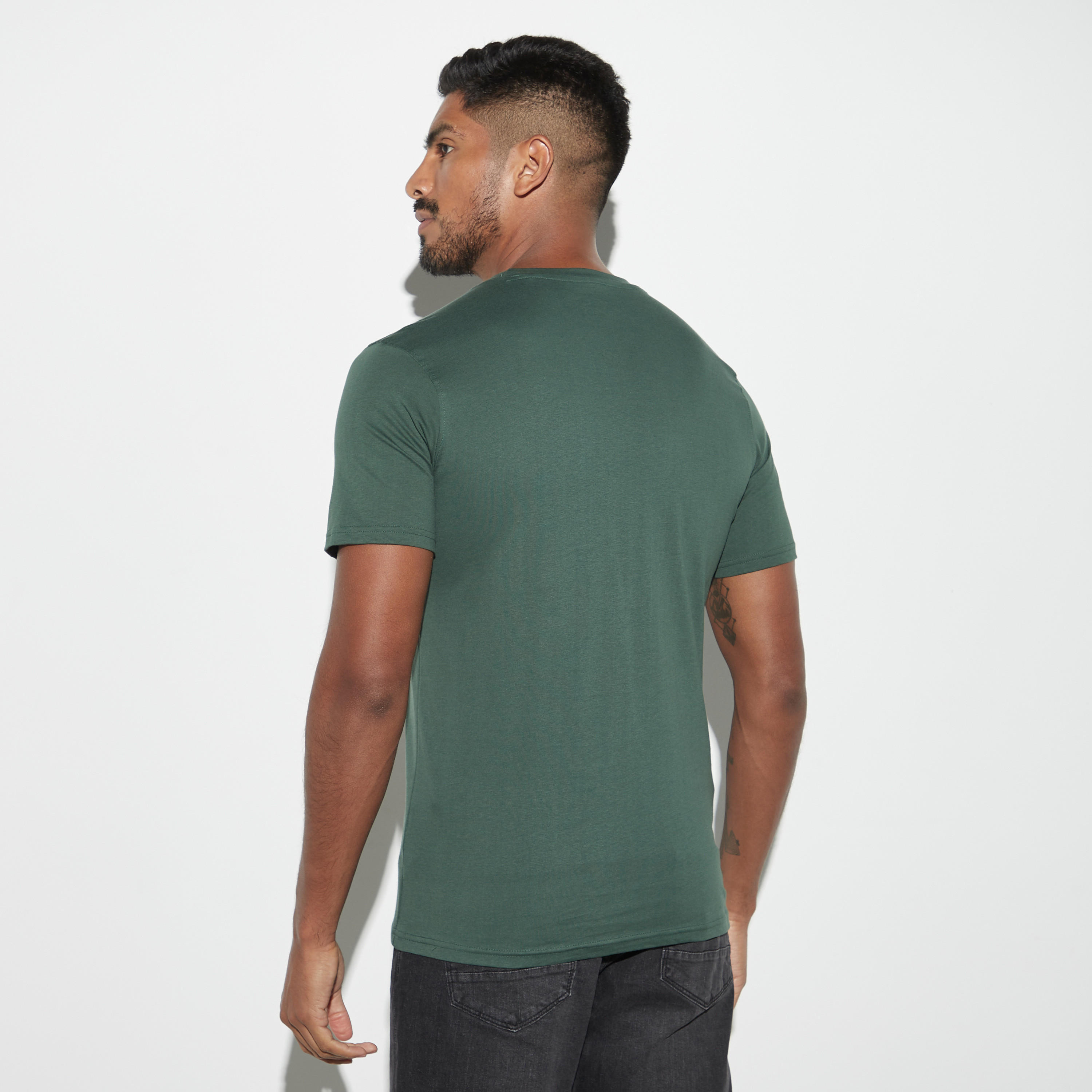 Graphic Print T-shirt with Crew Neck and Short Sleeves-men-clothing-tshirtsandpolos-tshirts-image-3