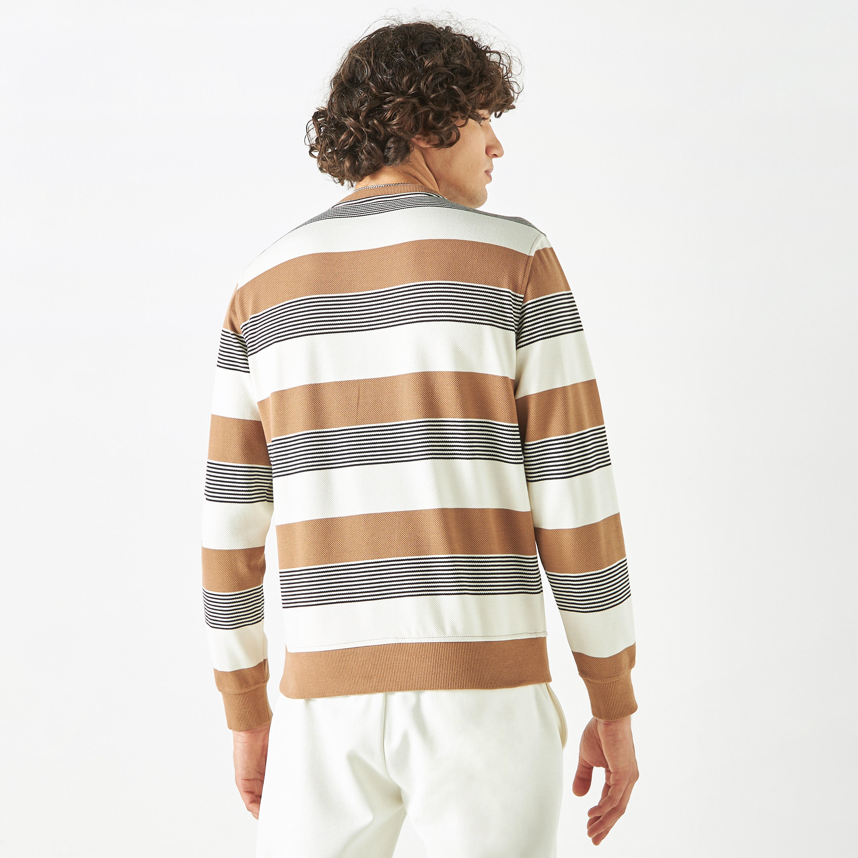 Striped Sweatshirt with Long Sleeves-men-winterwear-hoodiesandsweatshirts-image-3