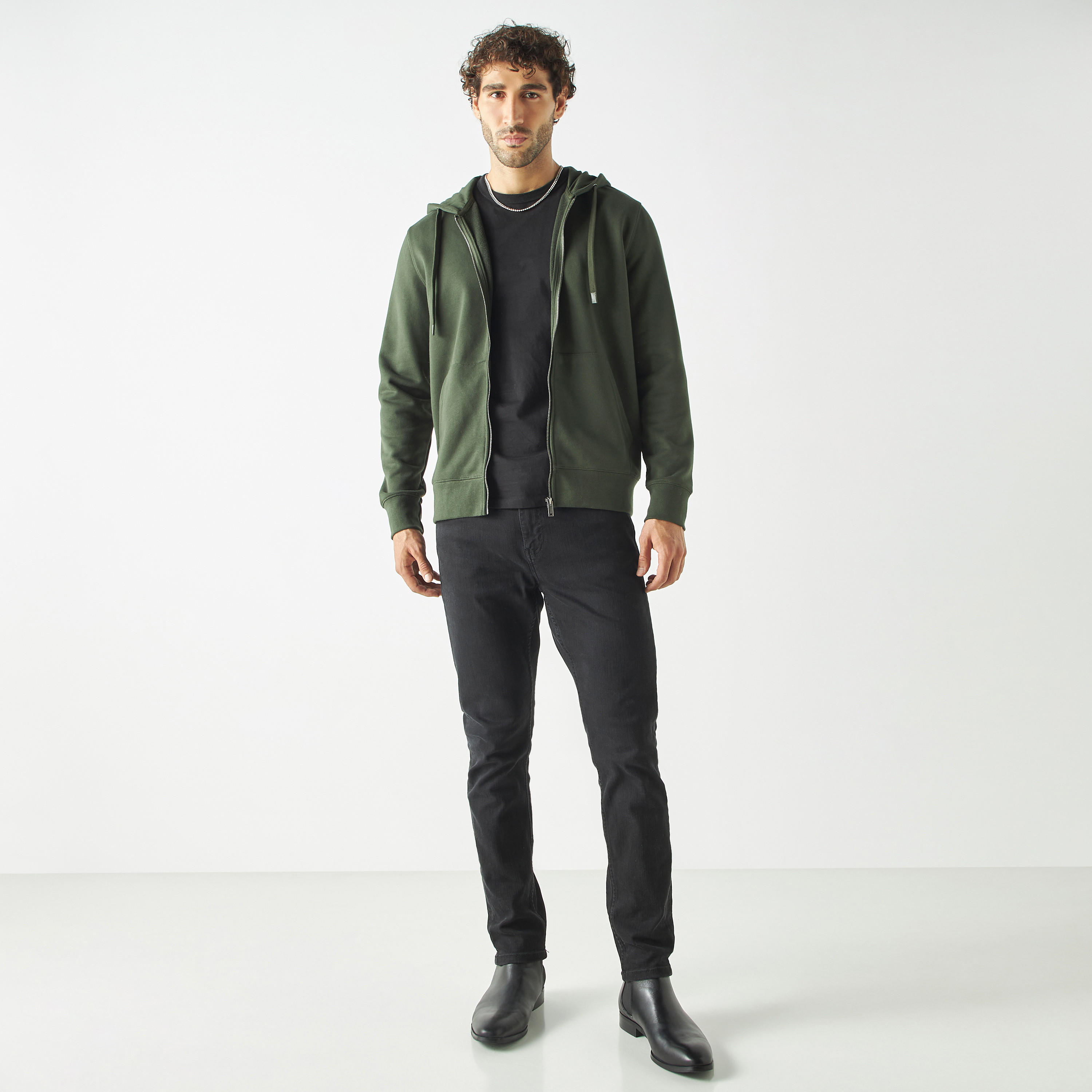 Solid Zip Through Hoodie with Pockets-men-winterwear-hoodiesandsweatshirts-image-2