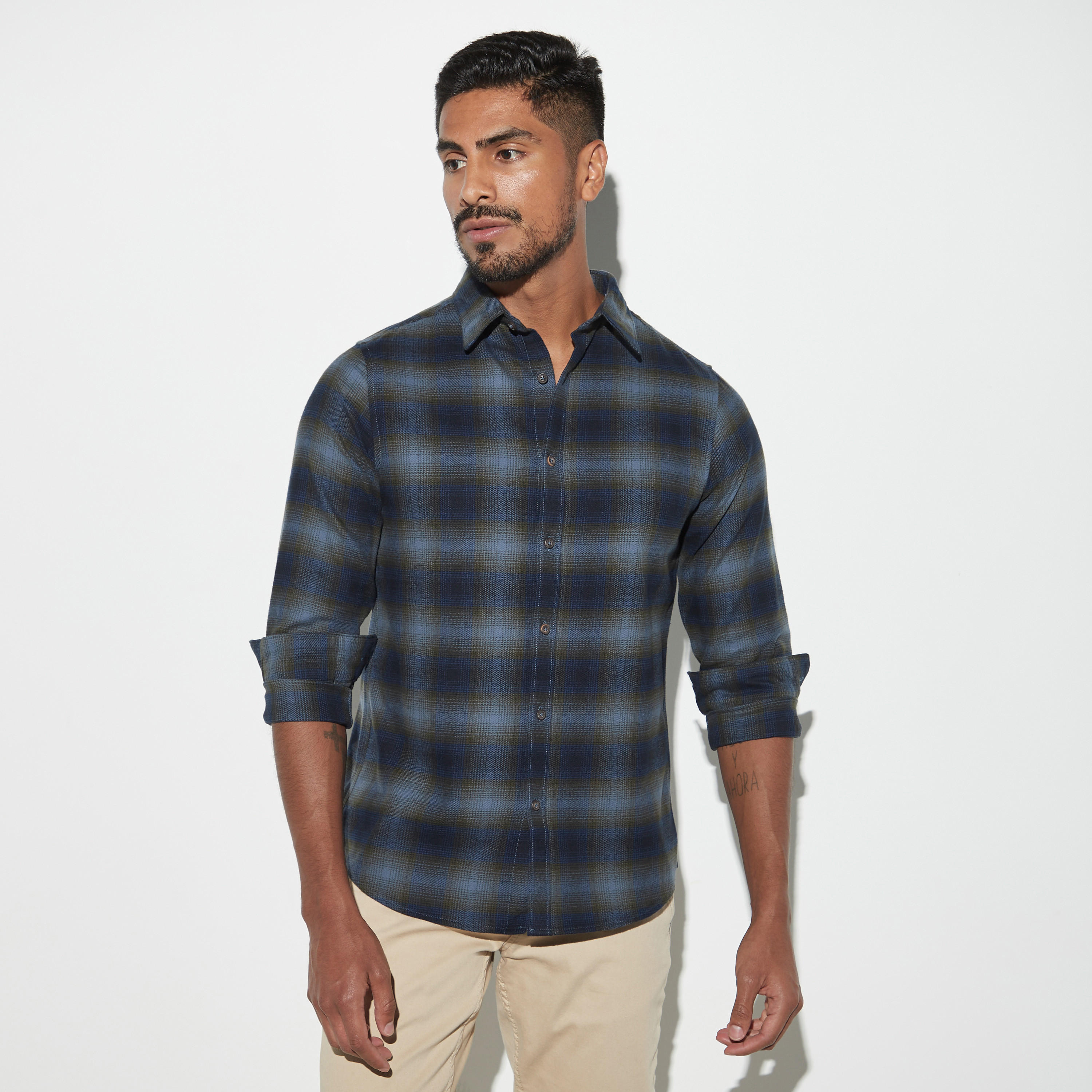 قميص كاروهات بأكمام طويلة-men-clothing-shirts-image-1