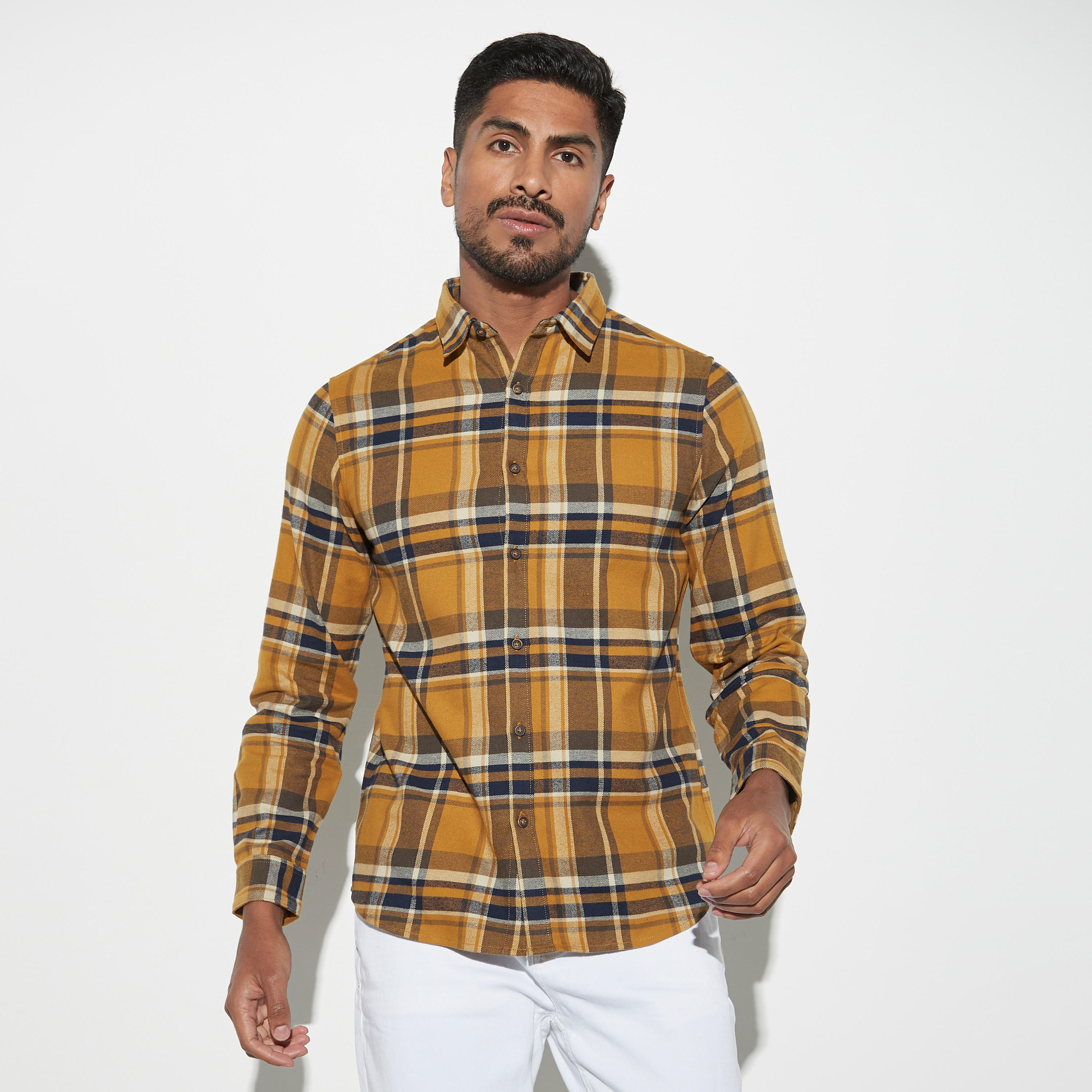 قميص كاروهات بأكمام طويلة-men-clothing-shirts-image-1