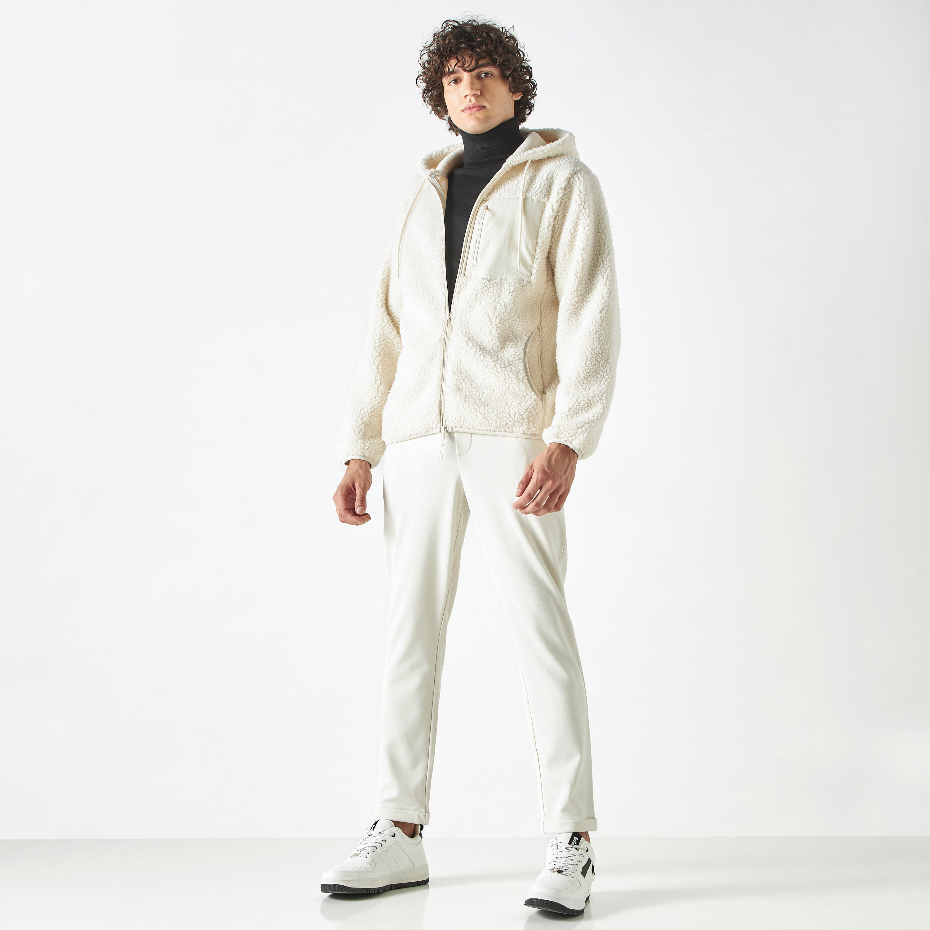 Textured Zip Through Jacket with Hood and Pocket-men-clothing-jacketsandblazers-jackets-image-2