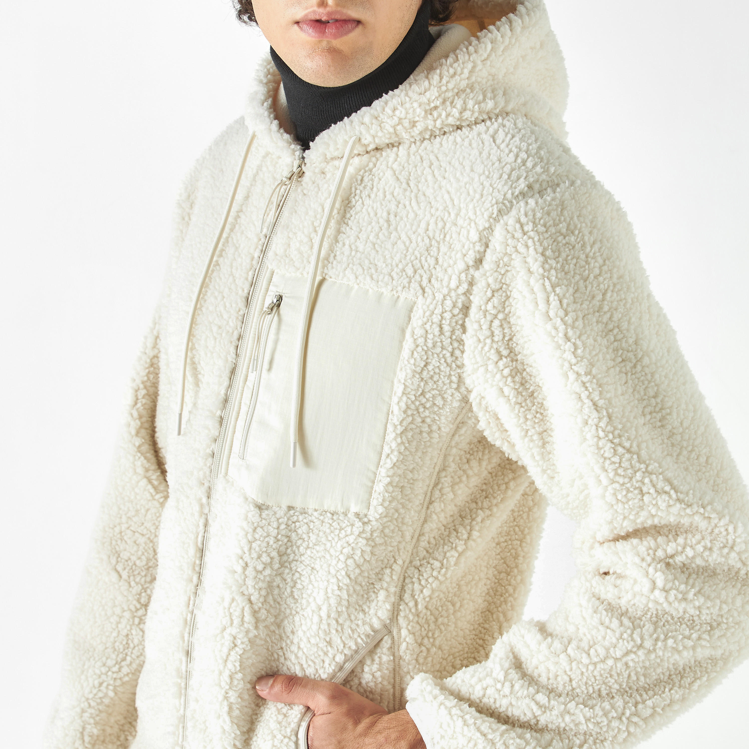 Textured Zip Through Jacket with Hood and Pocket-men-clothing-jacketsandblazers-jackets-image-4