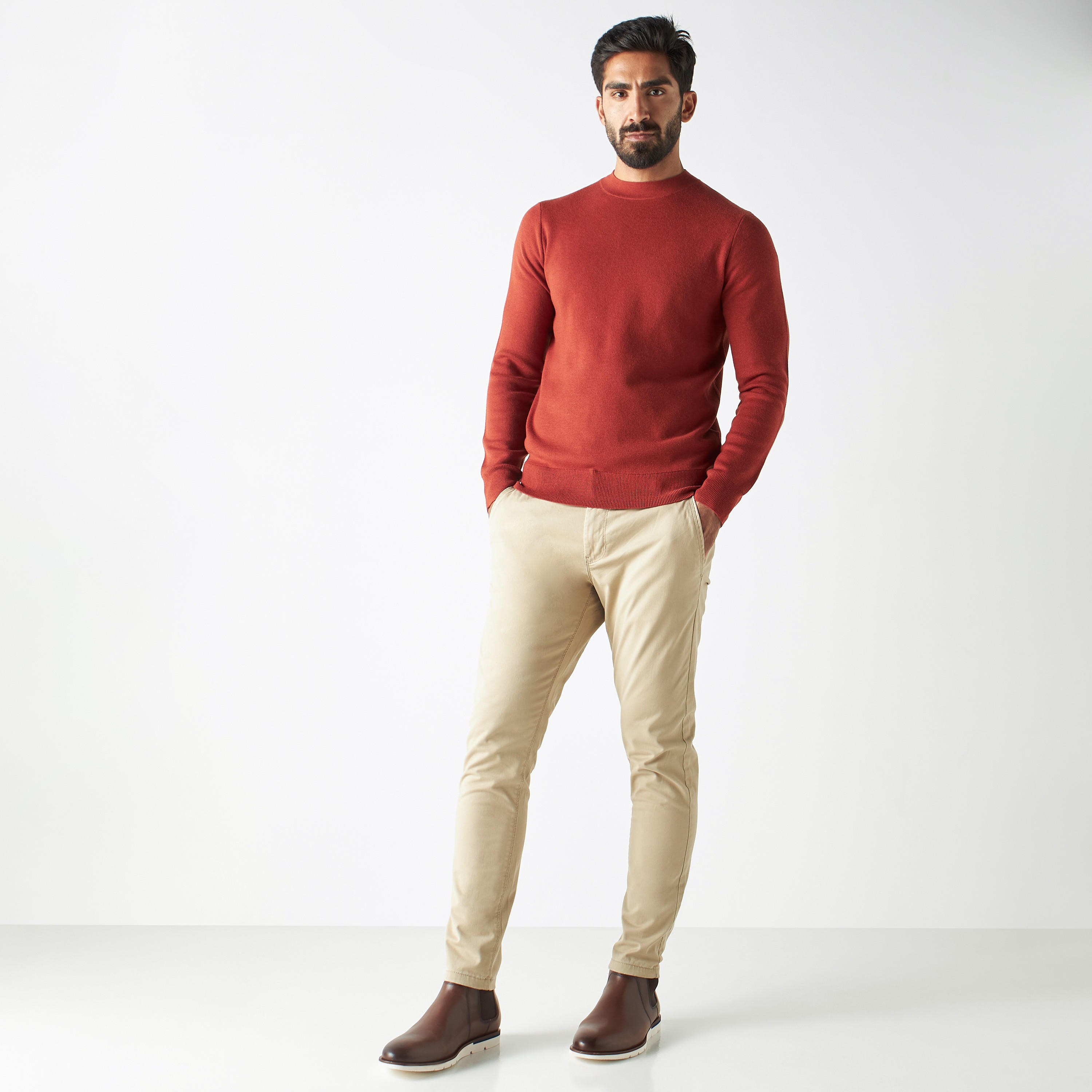 كنزة بارزة الملمس بياقة عالية-men-clothing-sweatersandpullovers-image-3