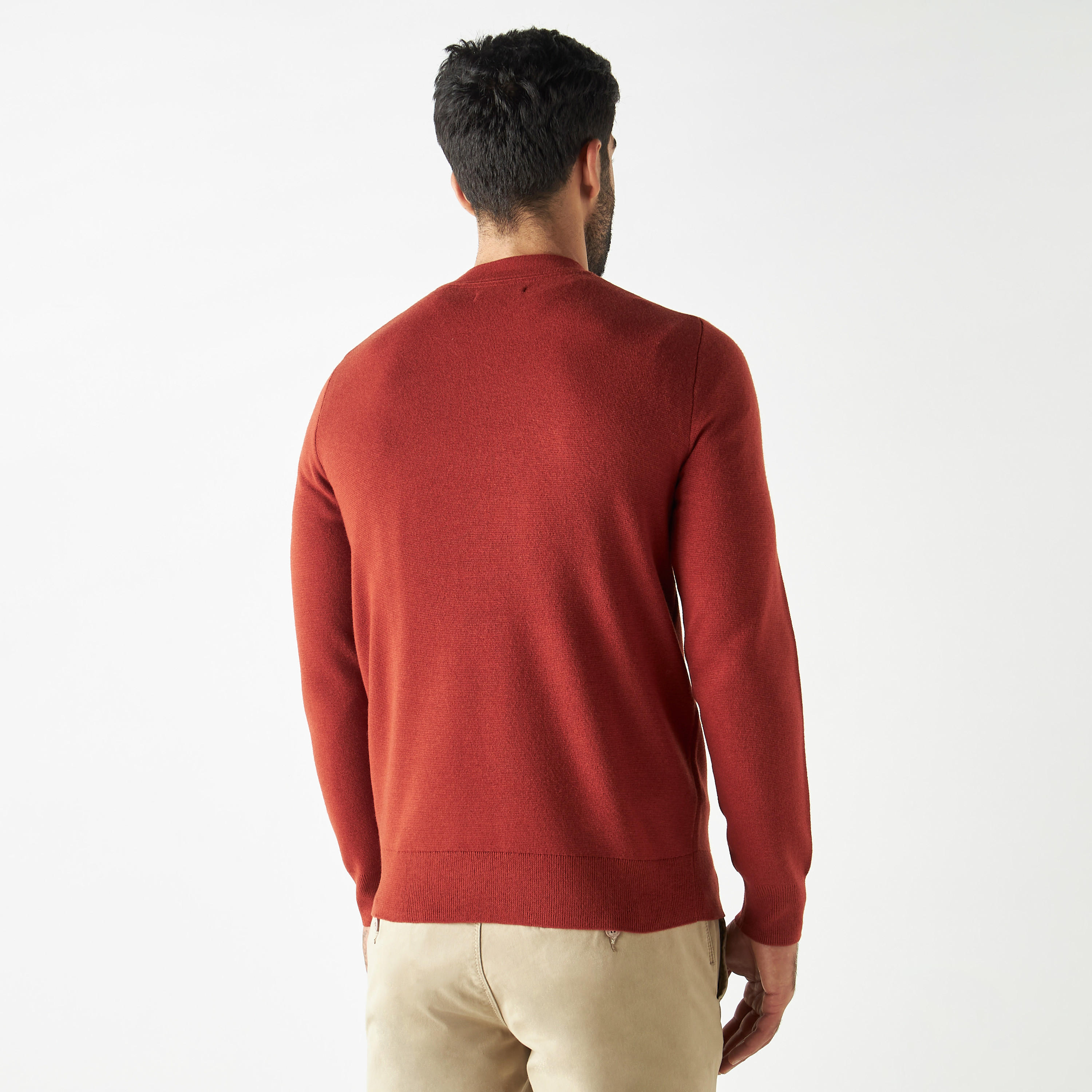 كنزة بارزة الملمس بياقة عالية-men-clothing-sweatersandpullovers-image-2