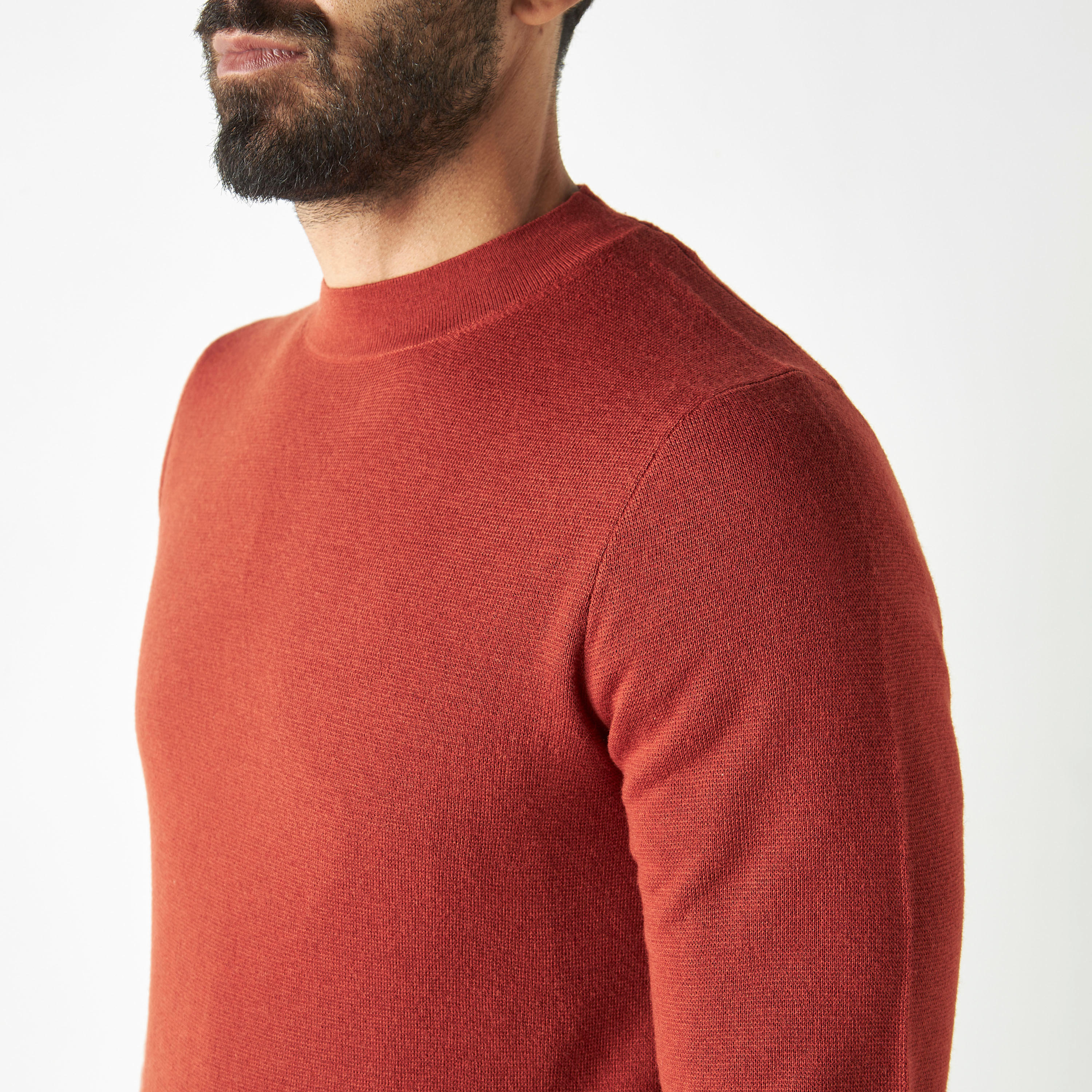 كنزة بارزة الملمس بياقة عالية-men-clothing-sweatersandpullovers-image-1