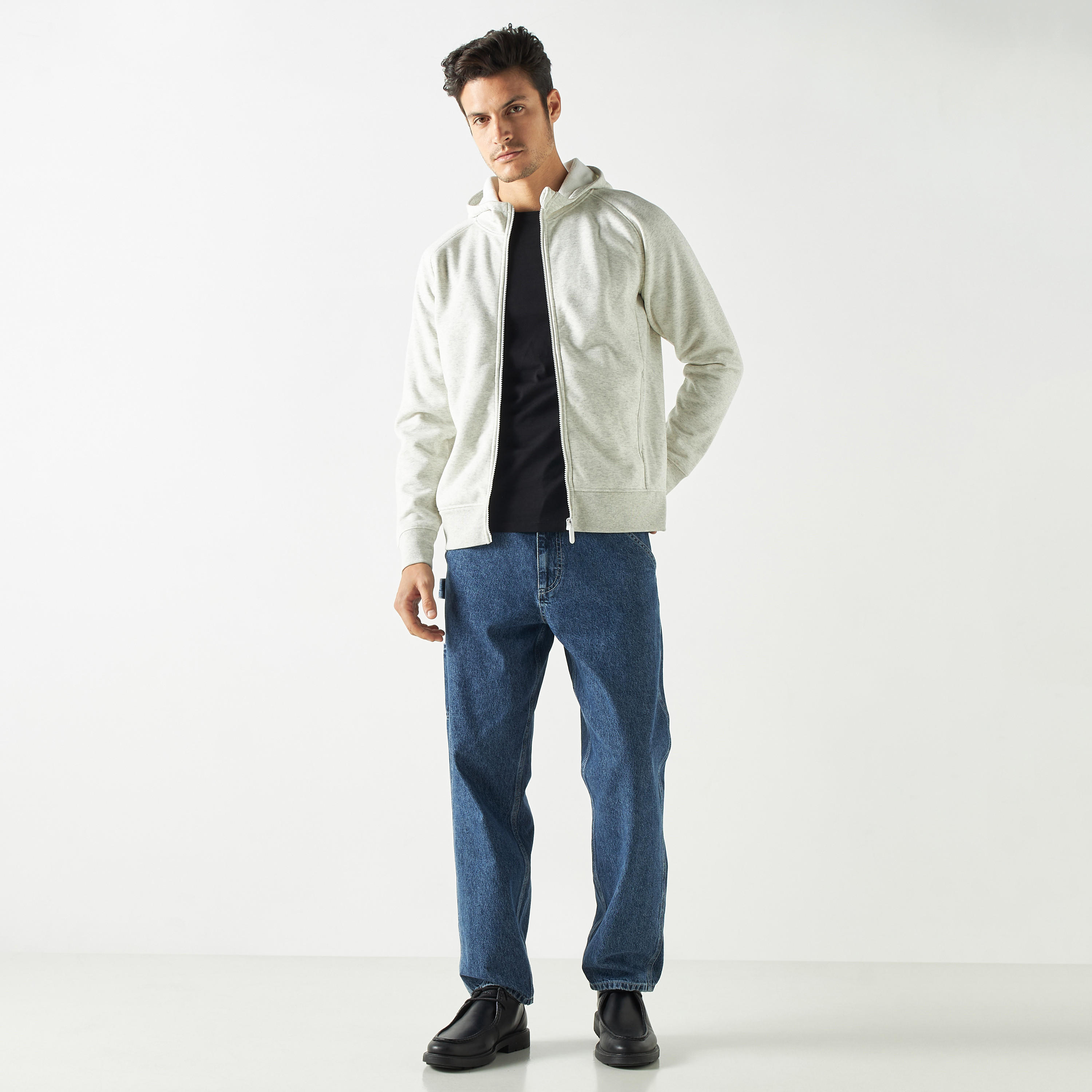 Zip Through Hoodie with Long Raglan Sleeves and Pockets-men-clothing-jacketsandblazers-jackets-image-2