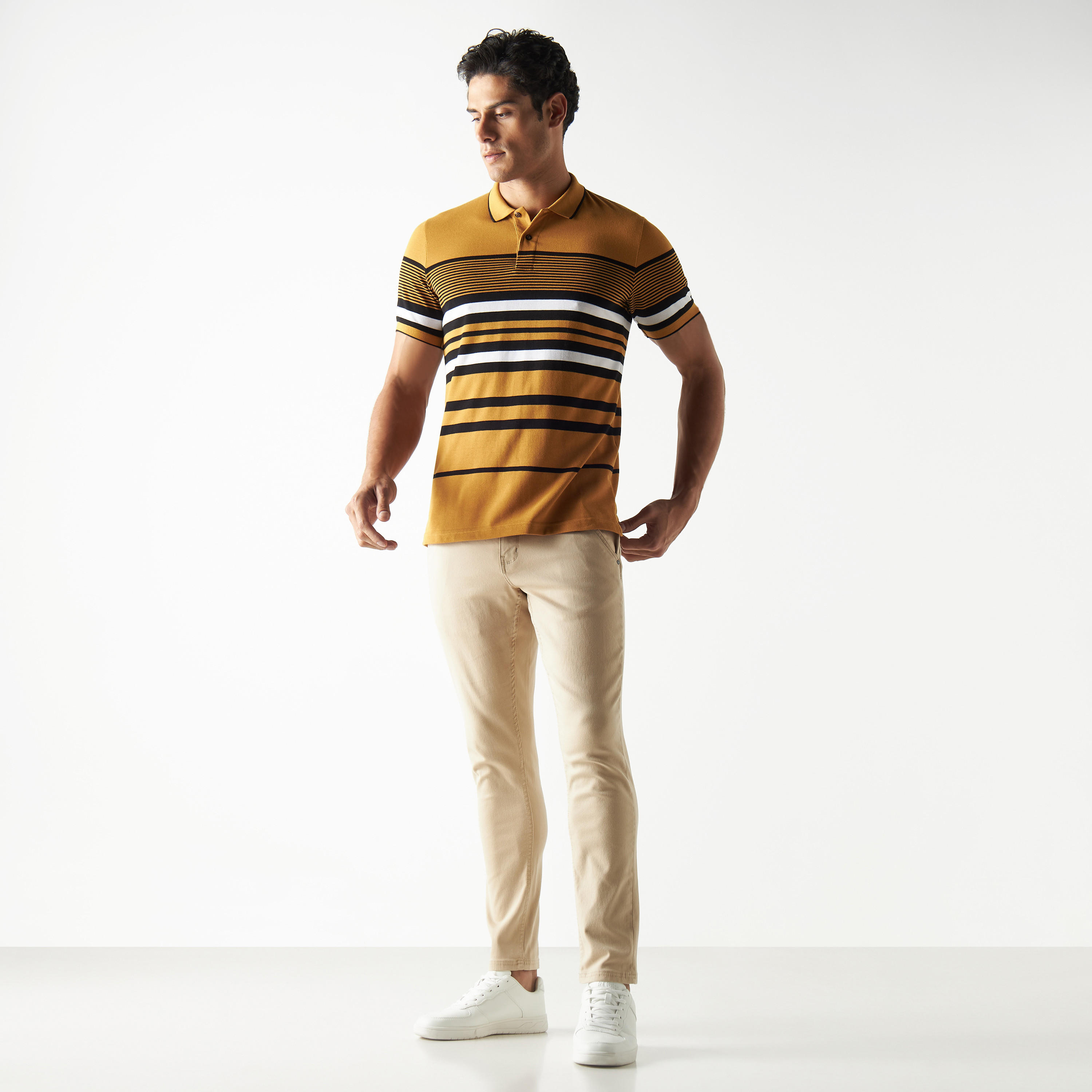 تيشيرت بولو مقلم بأكمام قصيرة-men-clothing-tshirtsandpolos-polos-image-2