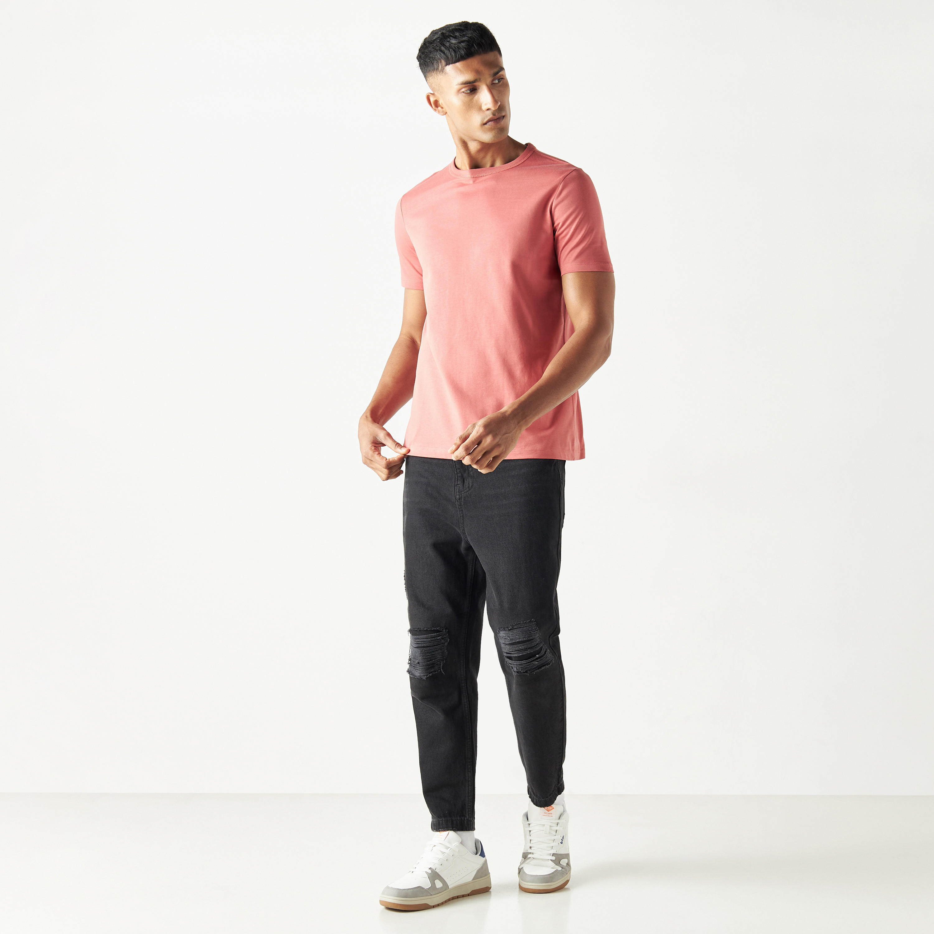T-shirt with Crew Neck and Short Sleeves-men-clothing-tshirtsandpolos-tshirts-image-2