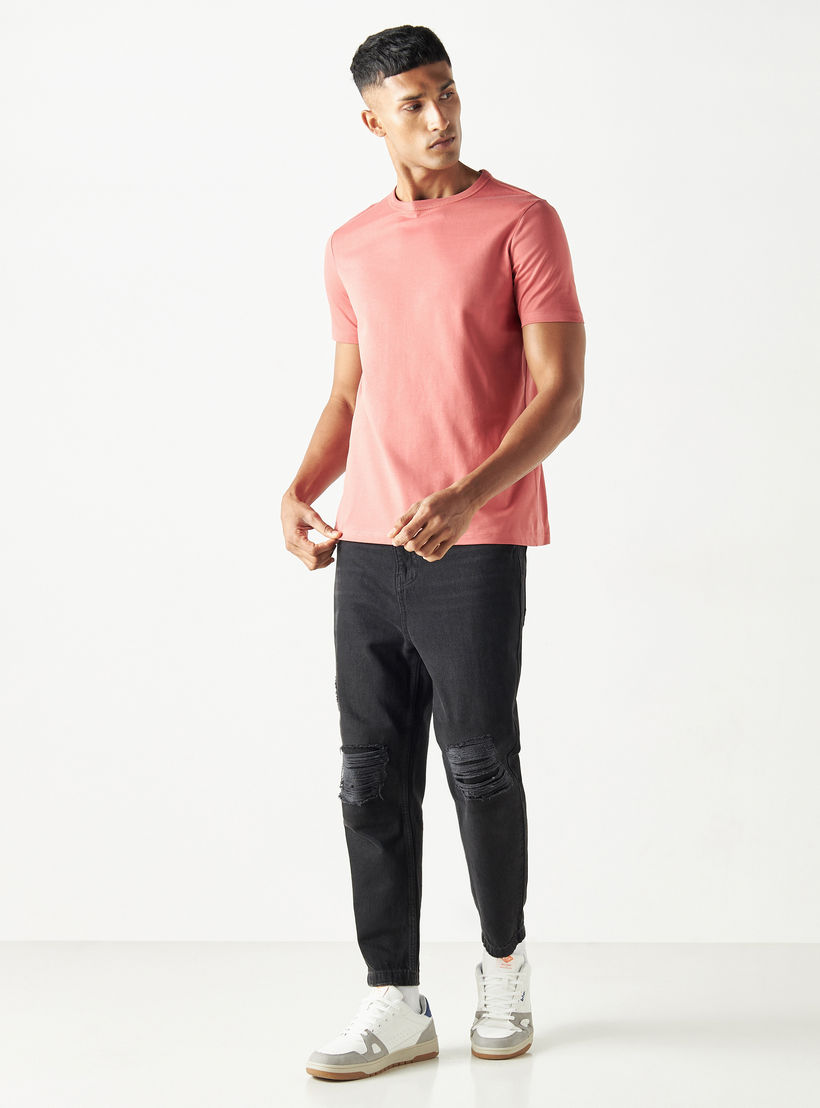 T-shirt with Crew Neck and Short Sleeves-men-clothing-tshirtsandpolos-tshirts-image-2
