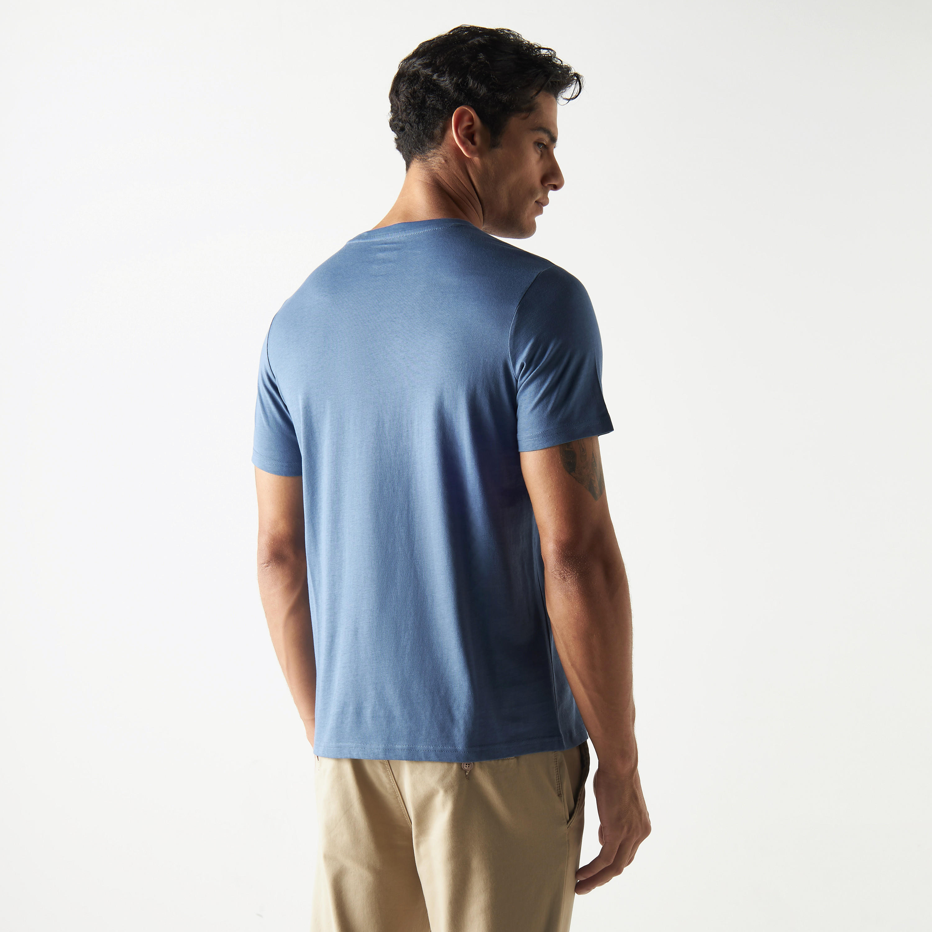 Crew Neck T-shirt with Short Sleeves-men-clothing-tshirtsandpolos-tshirts-image-3