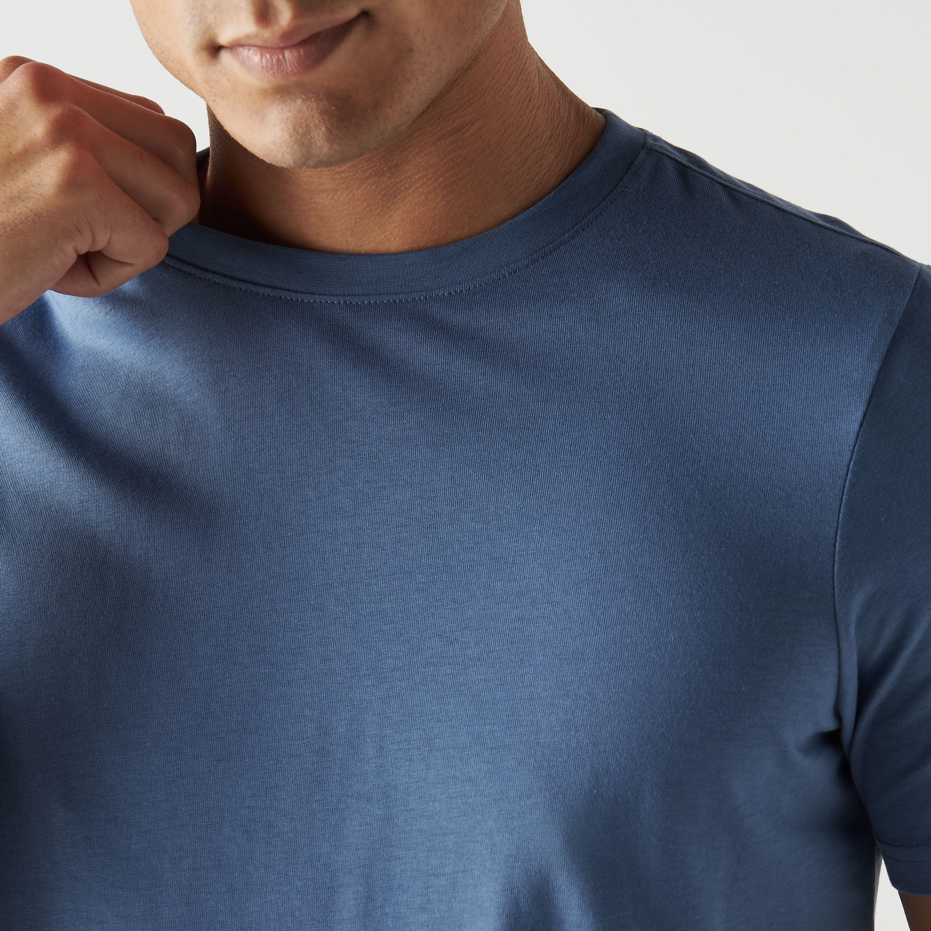 Crew Neck T-shirt with Short Sleeves-men-clothing-tshirtsandpolos-tshirts-image-4