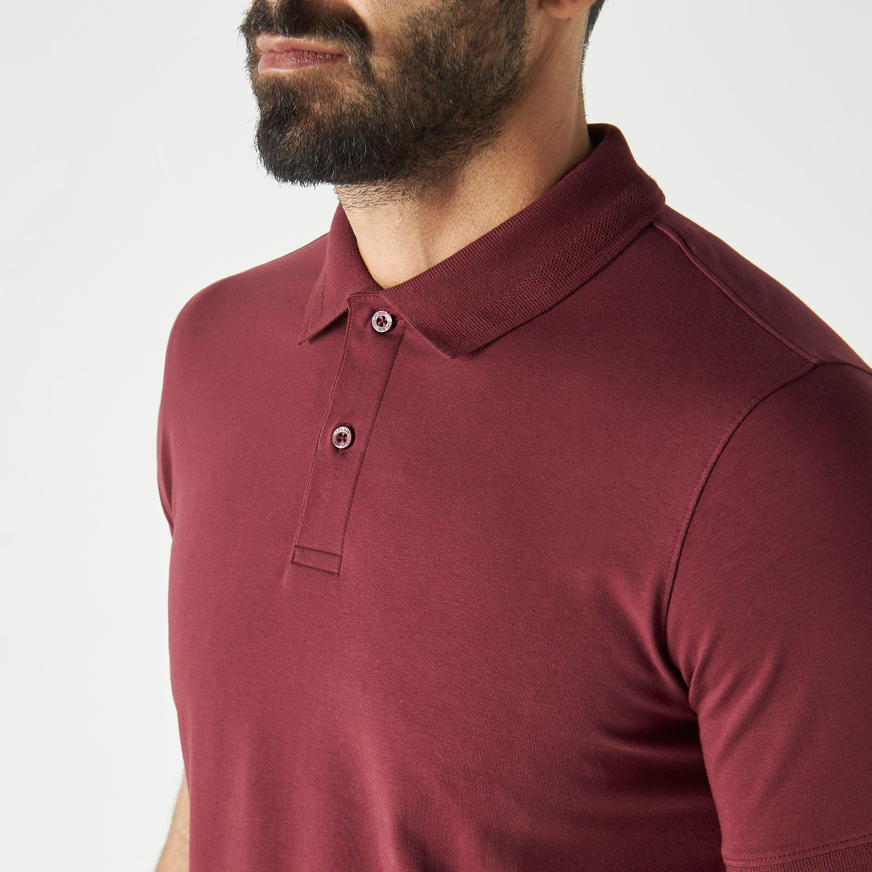 Solid Polo T-shirt with Short Sleeves-men-clothing-tshirtsandpolos-polos-image-4