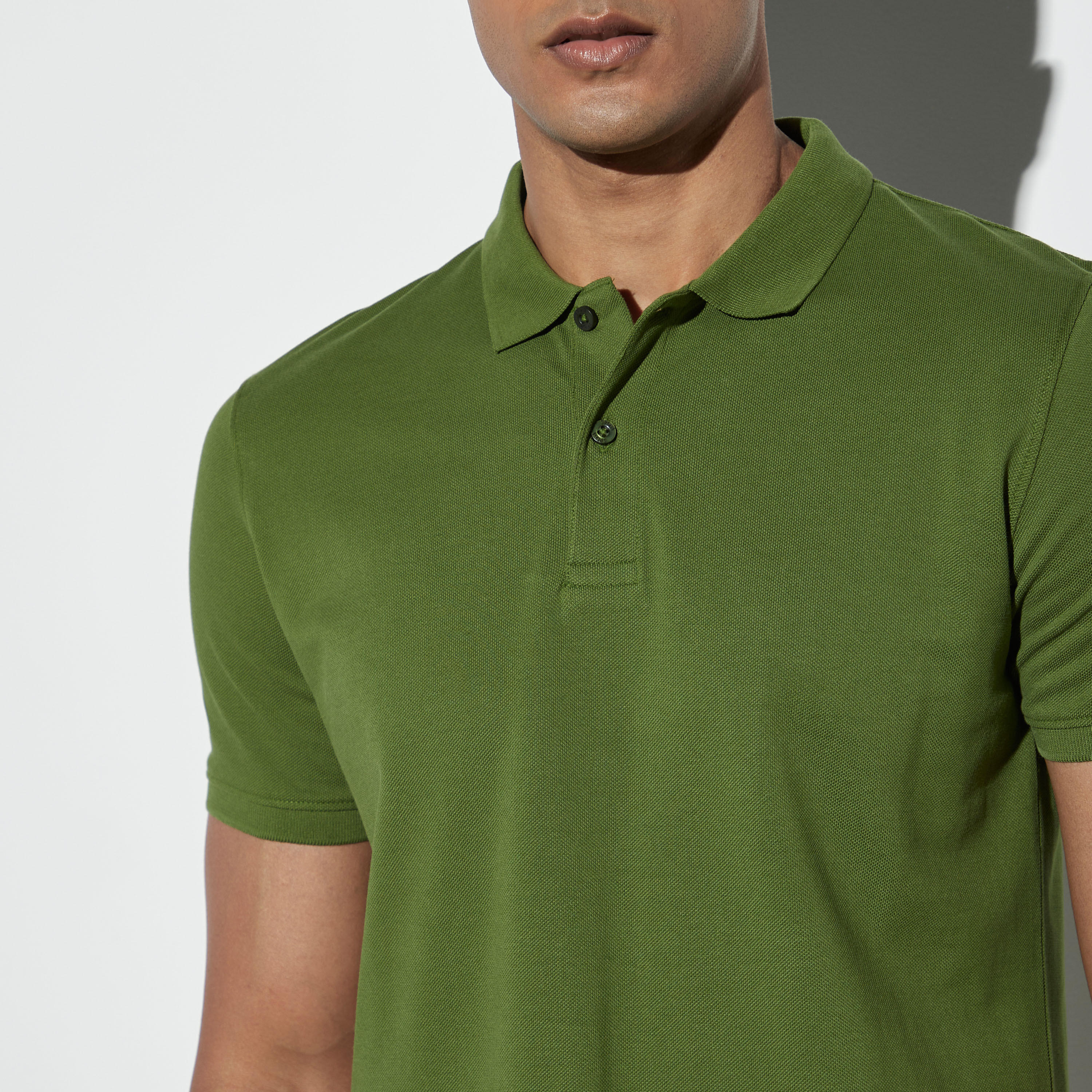 Solid Pique Polo T-shirt with Short Sleeves-men-clothing-tshirtsandpolos-polos-image-4