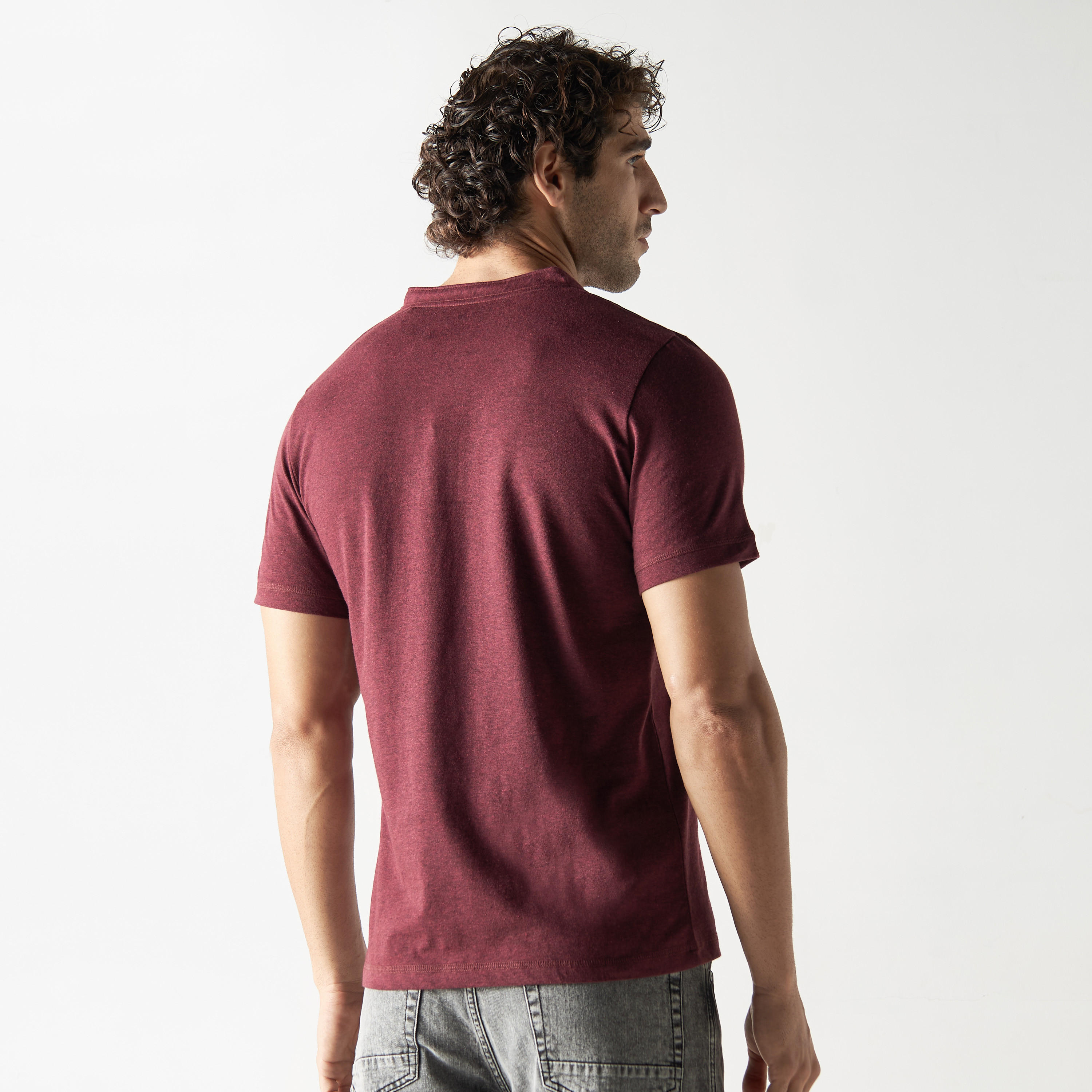 Henley Neck T-shirt with Short Sleeves-men-clothing-tshirtsandpolos-tshirts-image-3