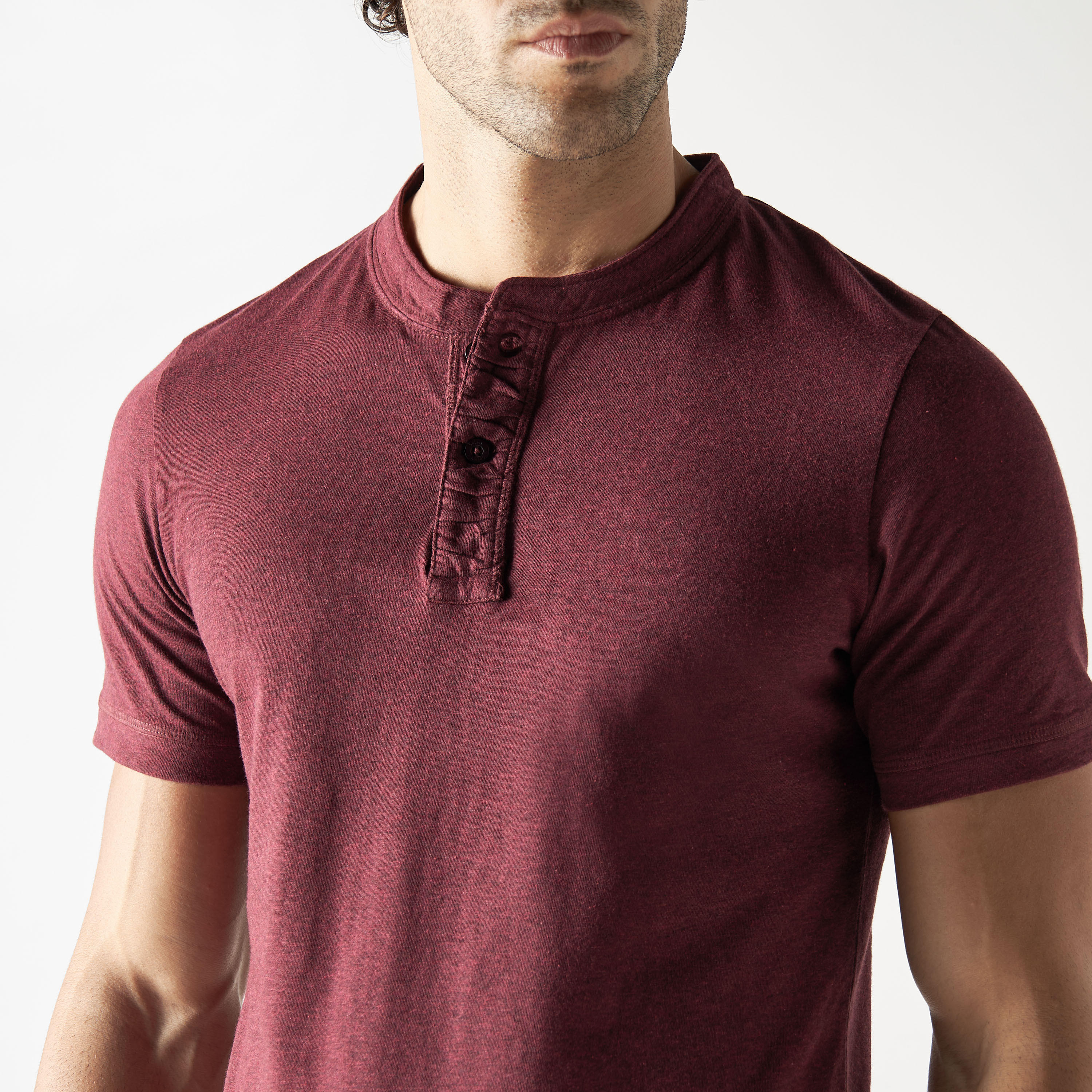Henley Neck T-shirt with Short Sleeves-men-clothing-tshirtsandpolos-tshirts-image-4