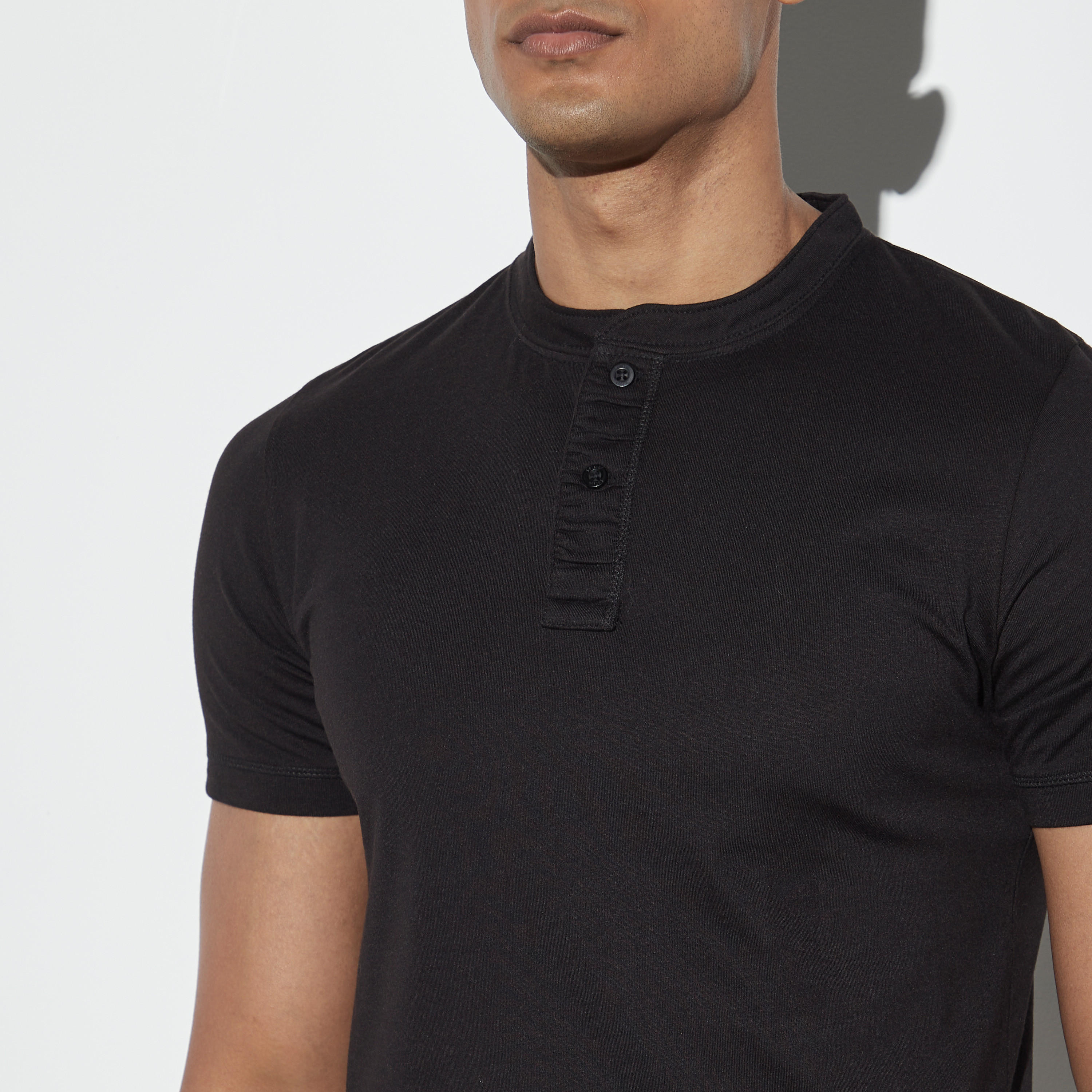 Solid Henley Neck T-shirt with Short Sleeves-men-clothing-tshirtsandpolos-tshirts-image-4