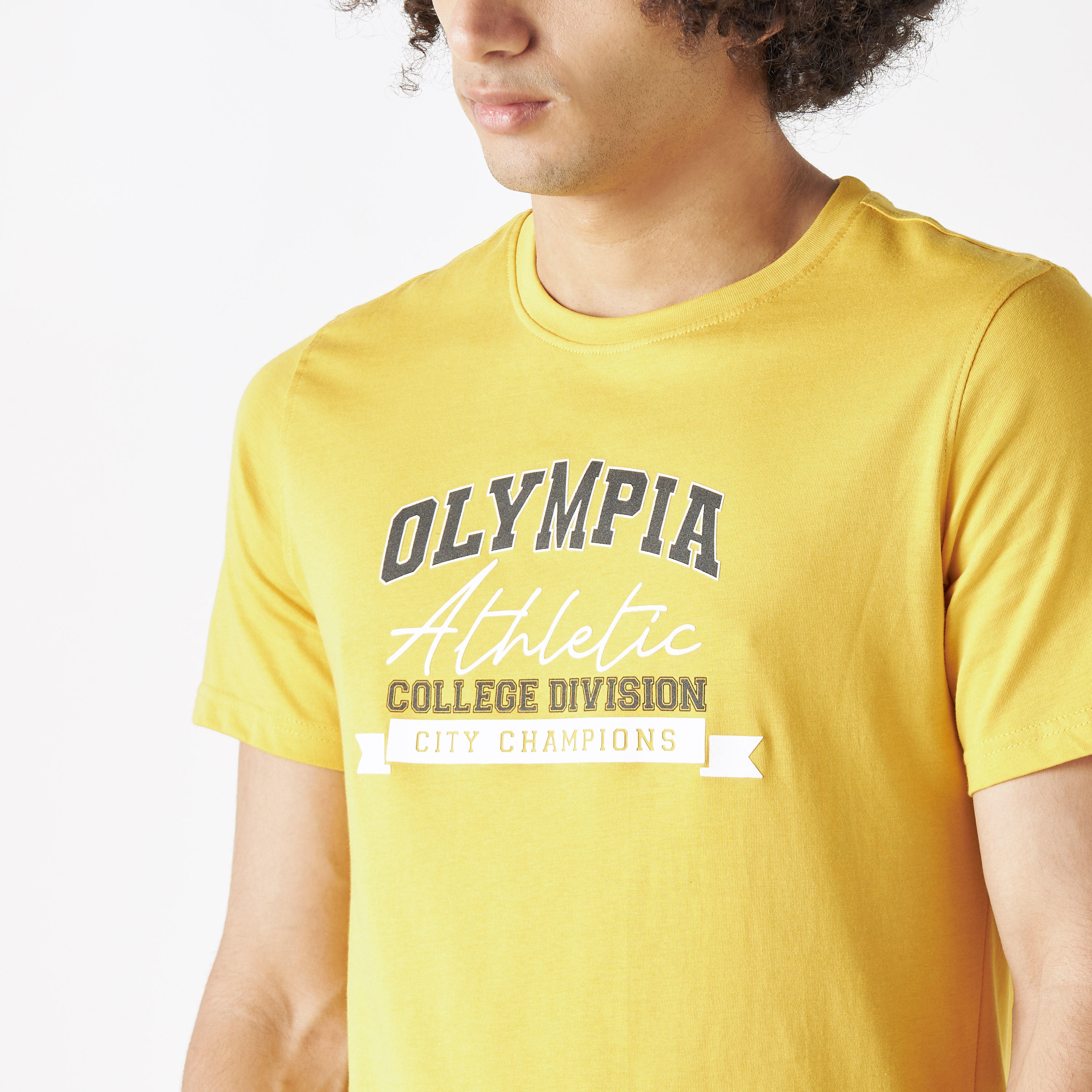 Printed Crew Neck T-shirt with Short Sleeves-men-clothing-tshirtsandpolos-tshirts-image-4