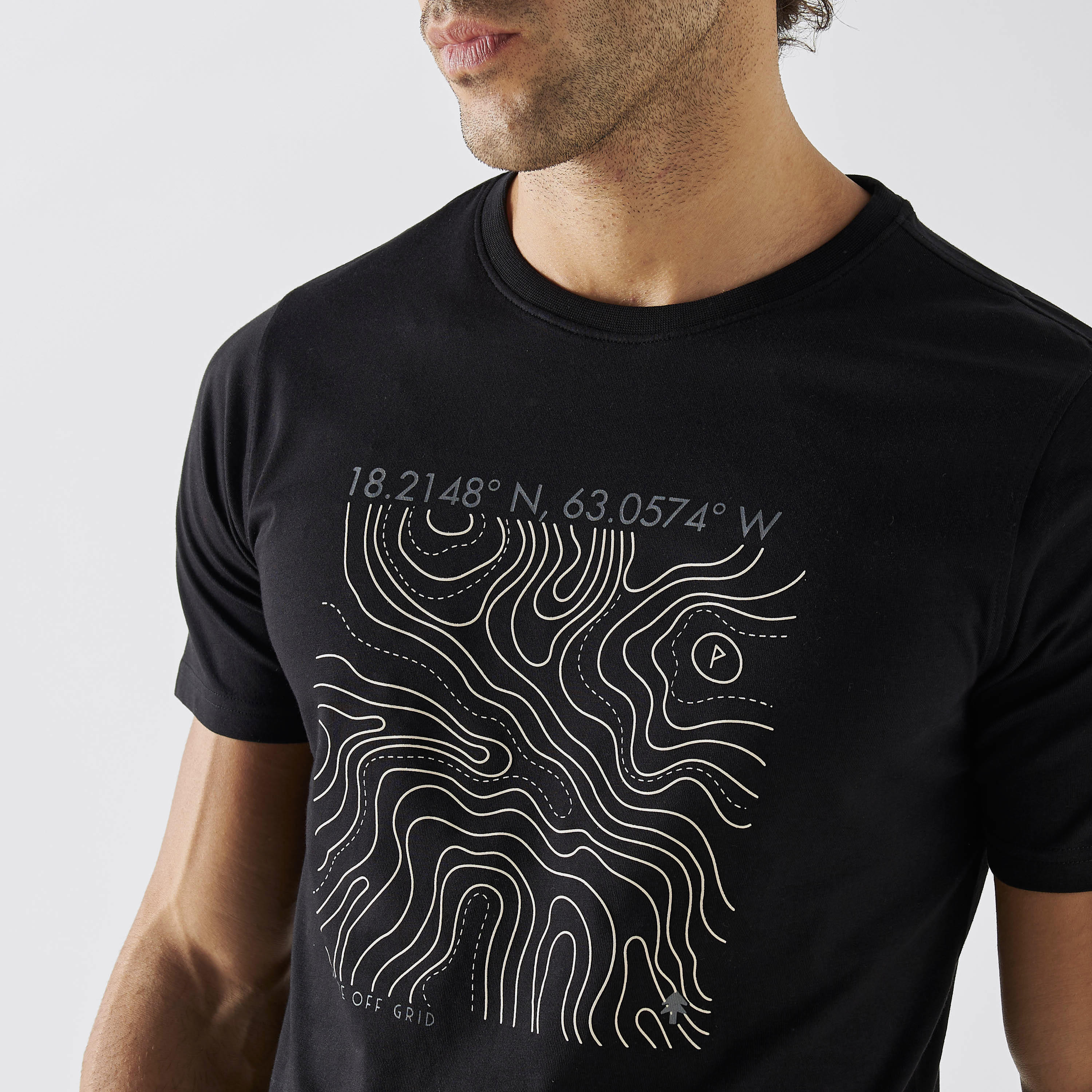 Printed Crew Neck T-shirt with Short Sleeves-men-clothing-tshirtsandpolos-tshirts-image-4