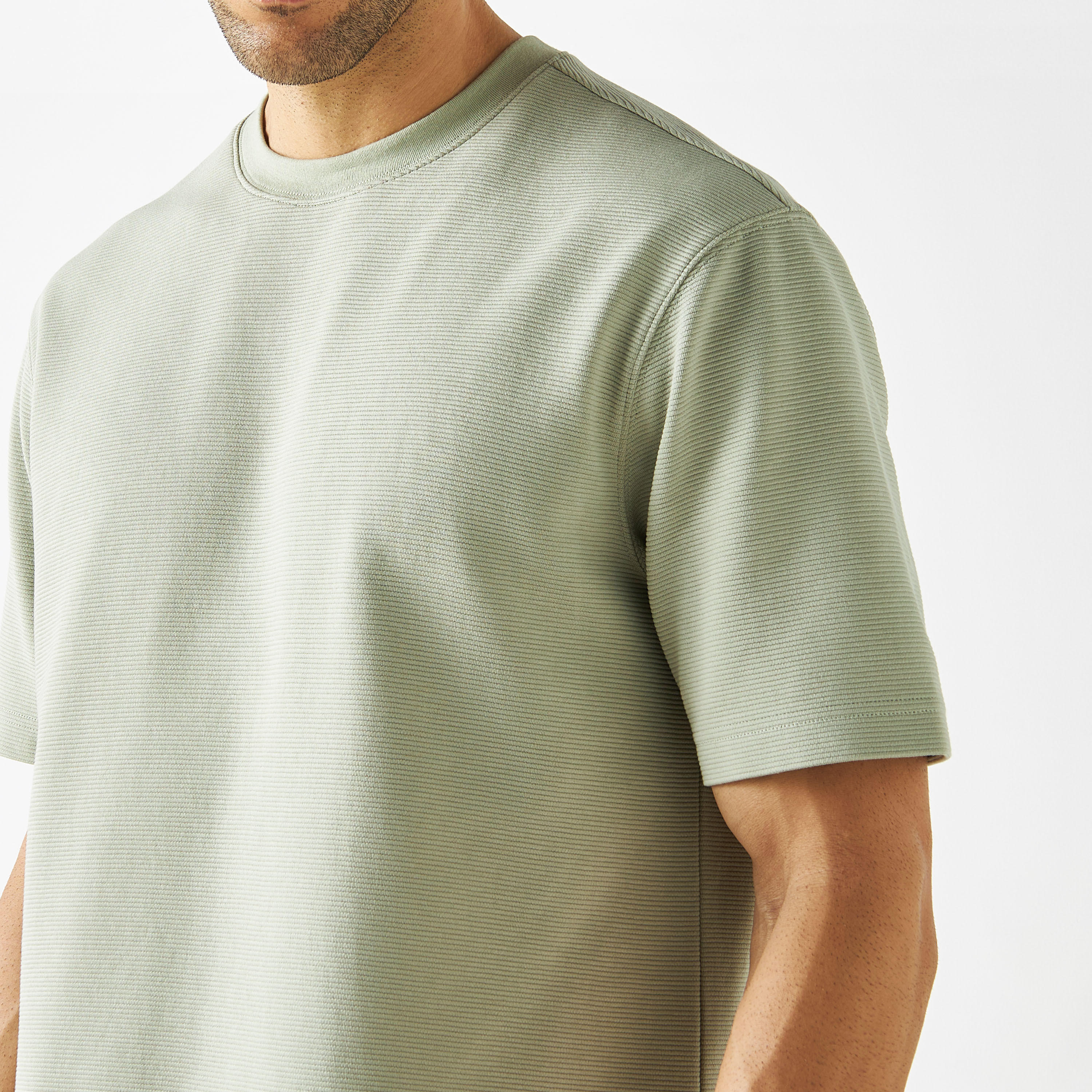 Textured Crew Neck T-shirt with Short Sleeves-men-clothing-tshirtsandpolos-tshirts-image-25