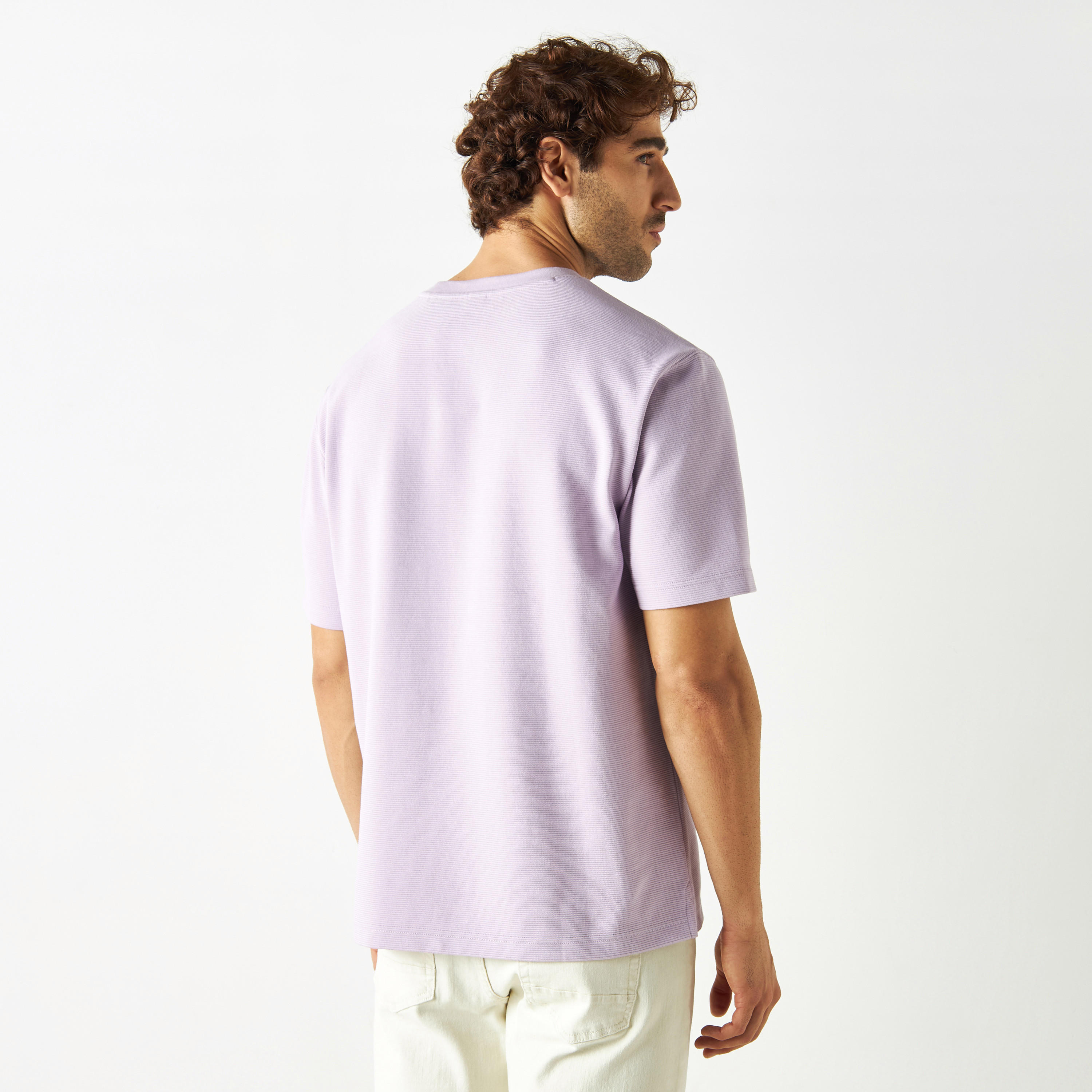 Textured Crew Neck T-shirt with Short Sleeves-men-clothing-tshirtsandpolos-tshirts-image-4