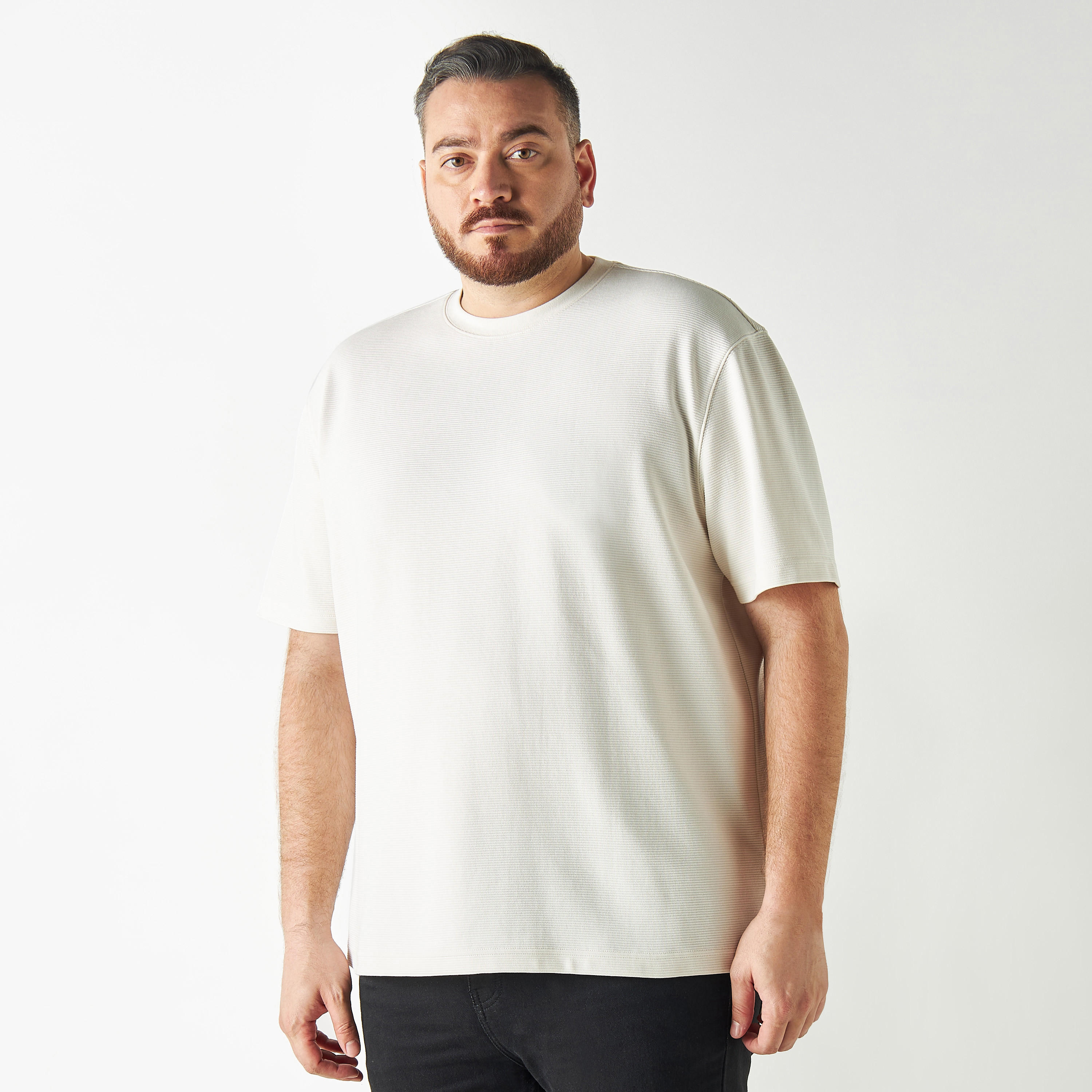 Textured Crew Neck T-shirt with Short Sleeves-men-clothing-tshirtsandpolos-tshirts-image-17