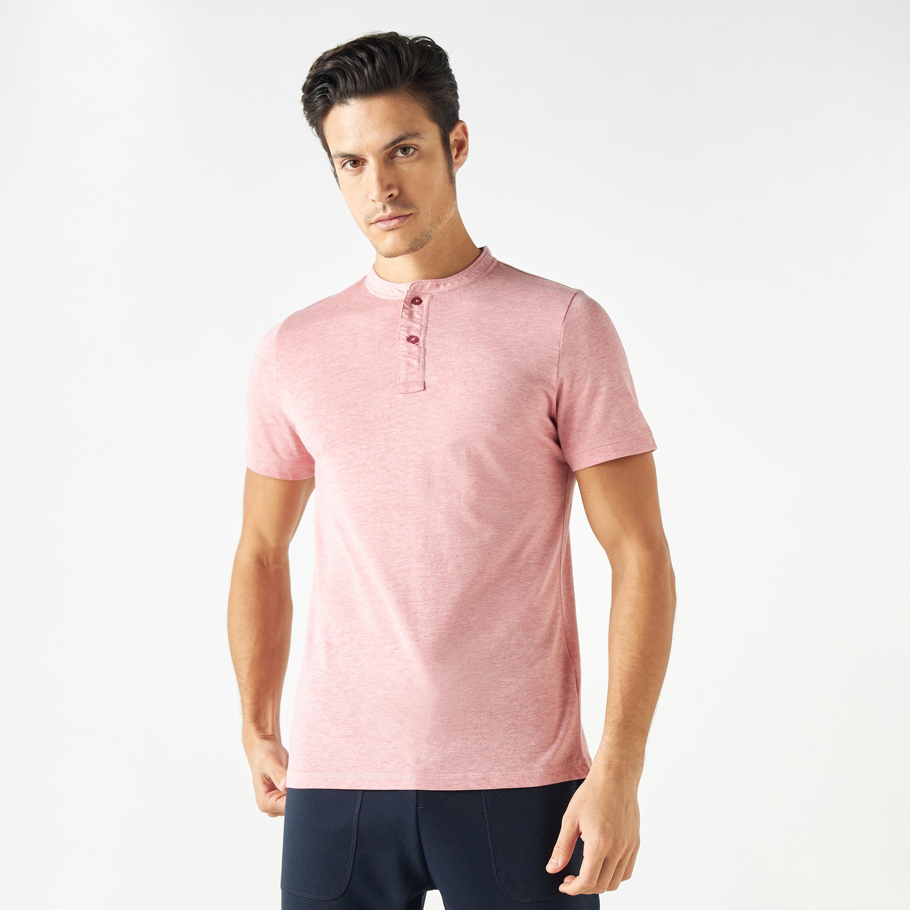 تيشيرت بياقة هينلي وأكمام قصيرة-men-clothing-tshirtsandpolos-tshirts-image-9