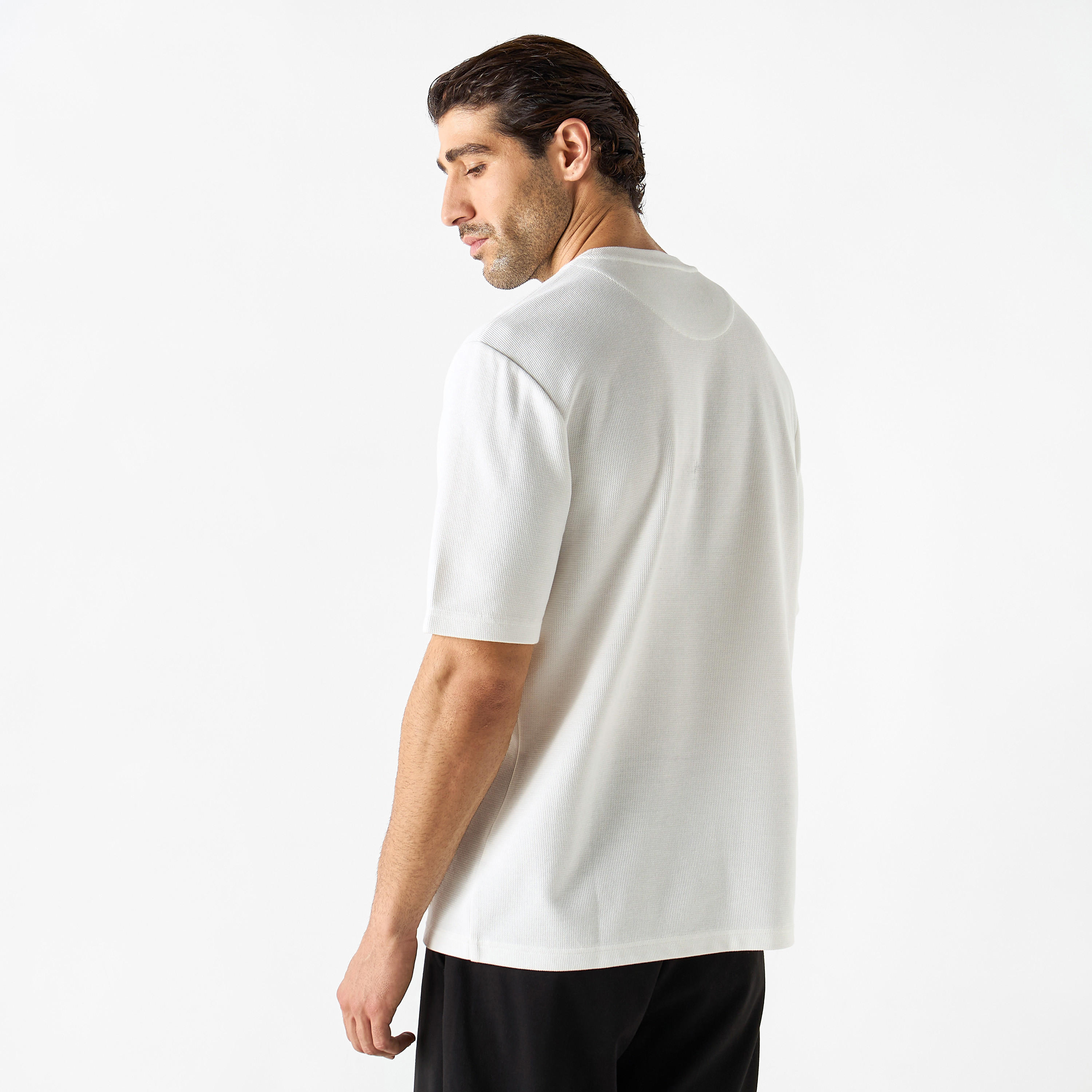 Textured Crew Neck T-shirt with Short Sleeves-men-clothing-tshirtsandpolos-tshirts-image-23