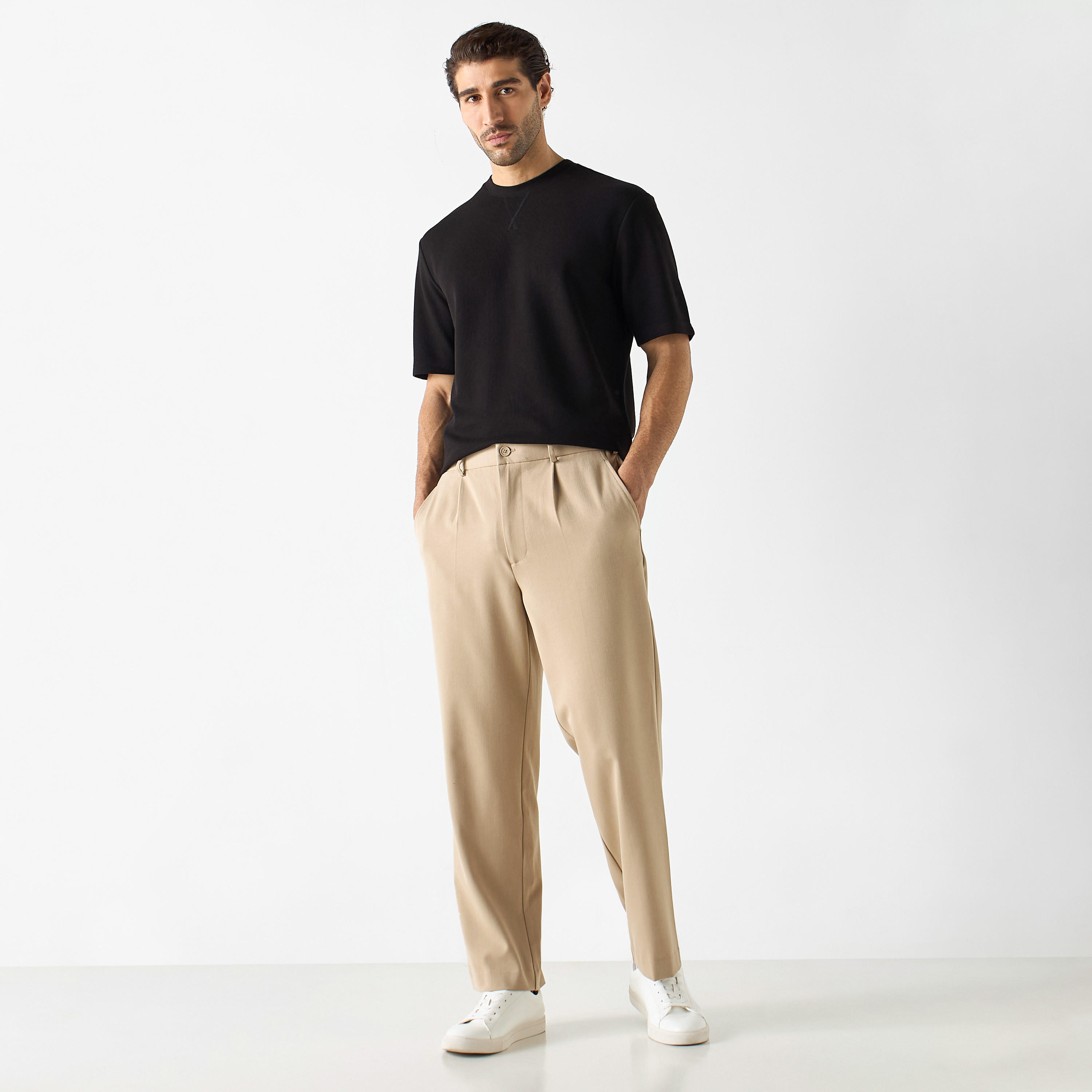 Textured Crew Neck T-shirt with Short Sleeves-men-clothing-tshirtsandpolos-tshirts-image-6