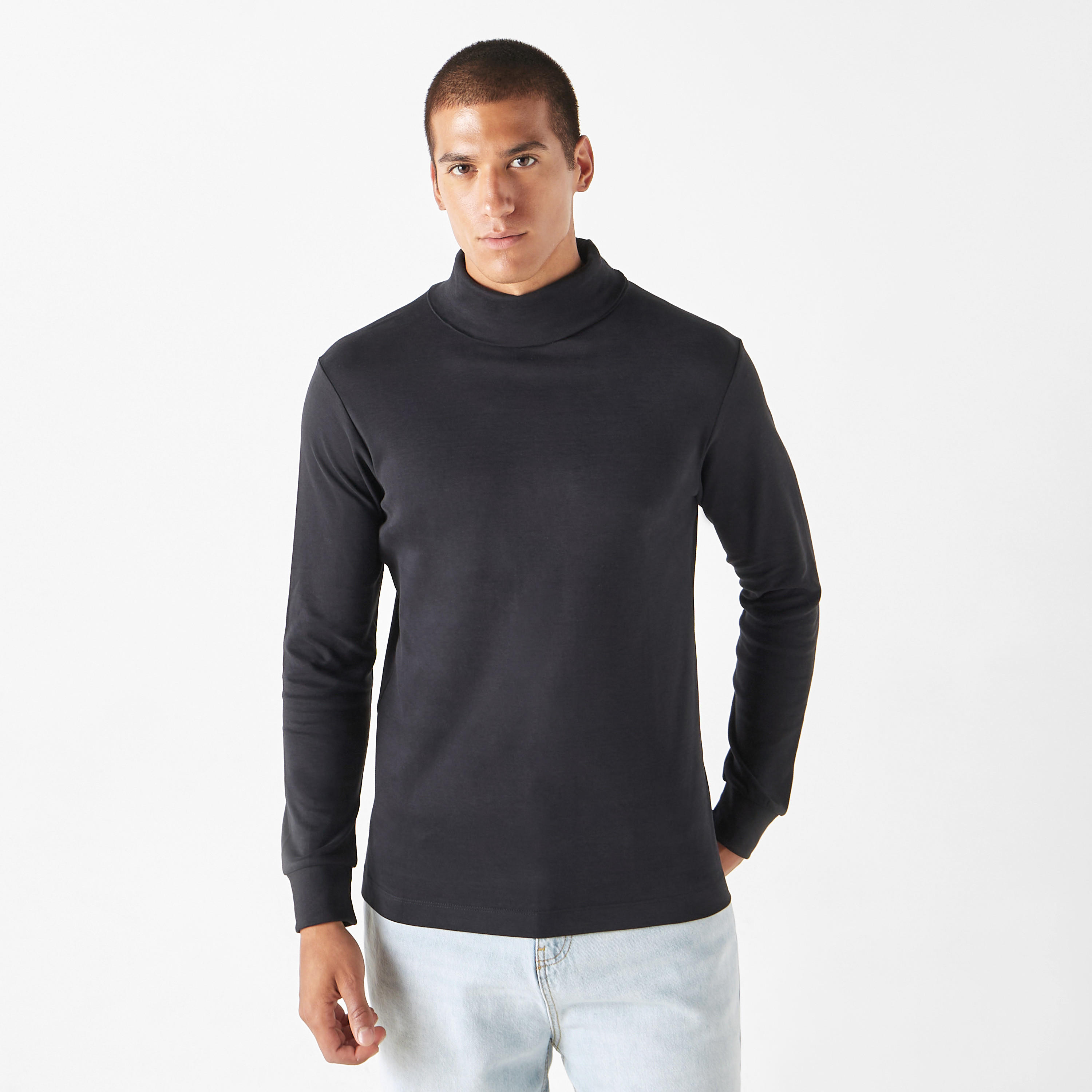 Solid Turtle Neck T-shirt with Long Sleeves-men-clothing-tshirtsandpolos-tshirts-image-9