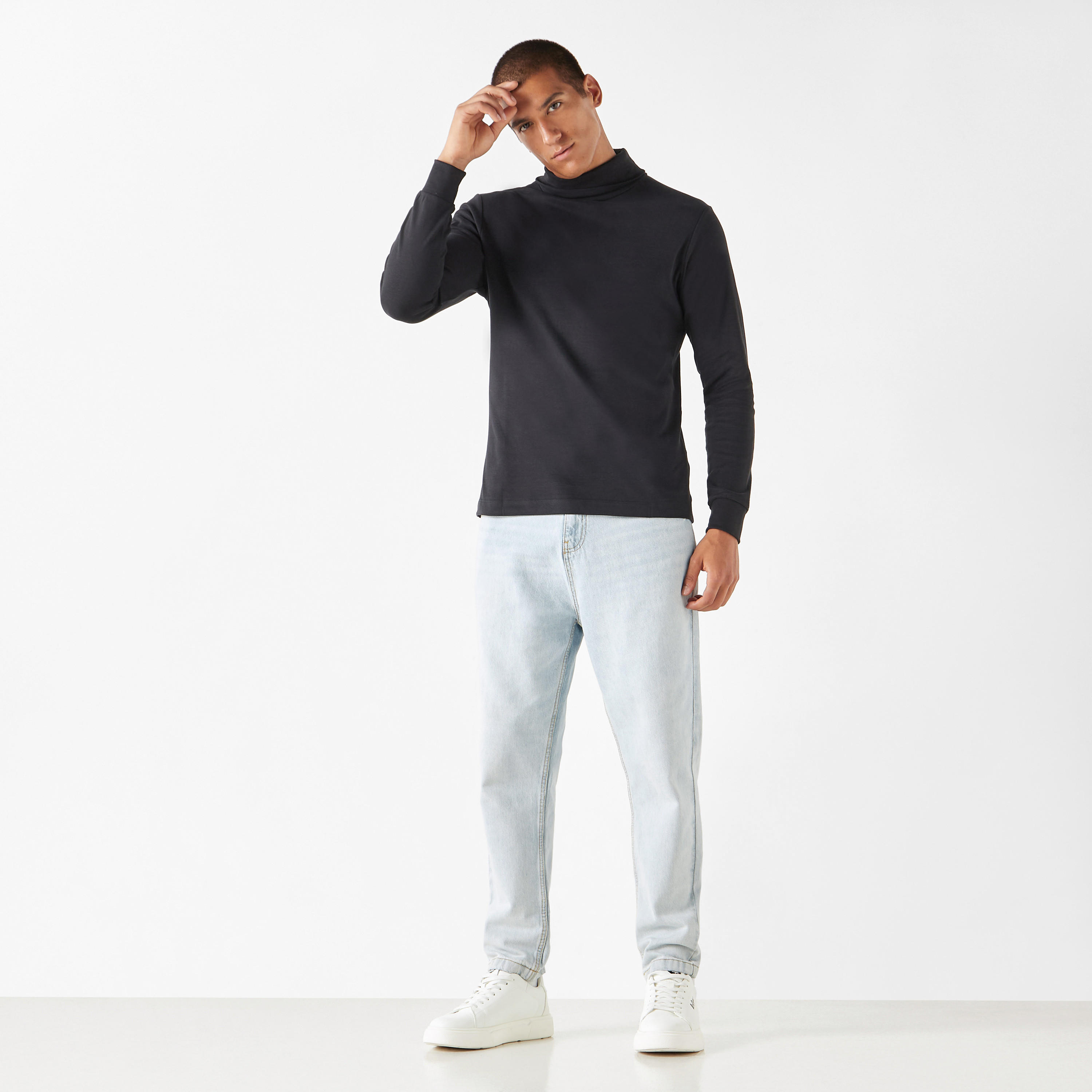 Solid Turtle Neck T-shirt with Long Sleeves-men-clothing-tshirtsandpolos-tshirts-image-10