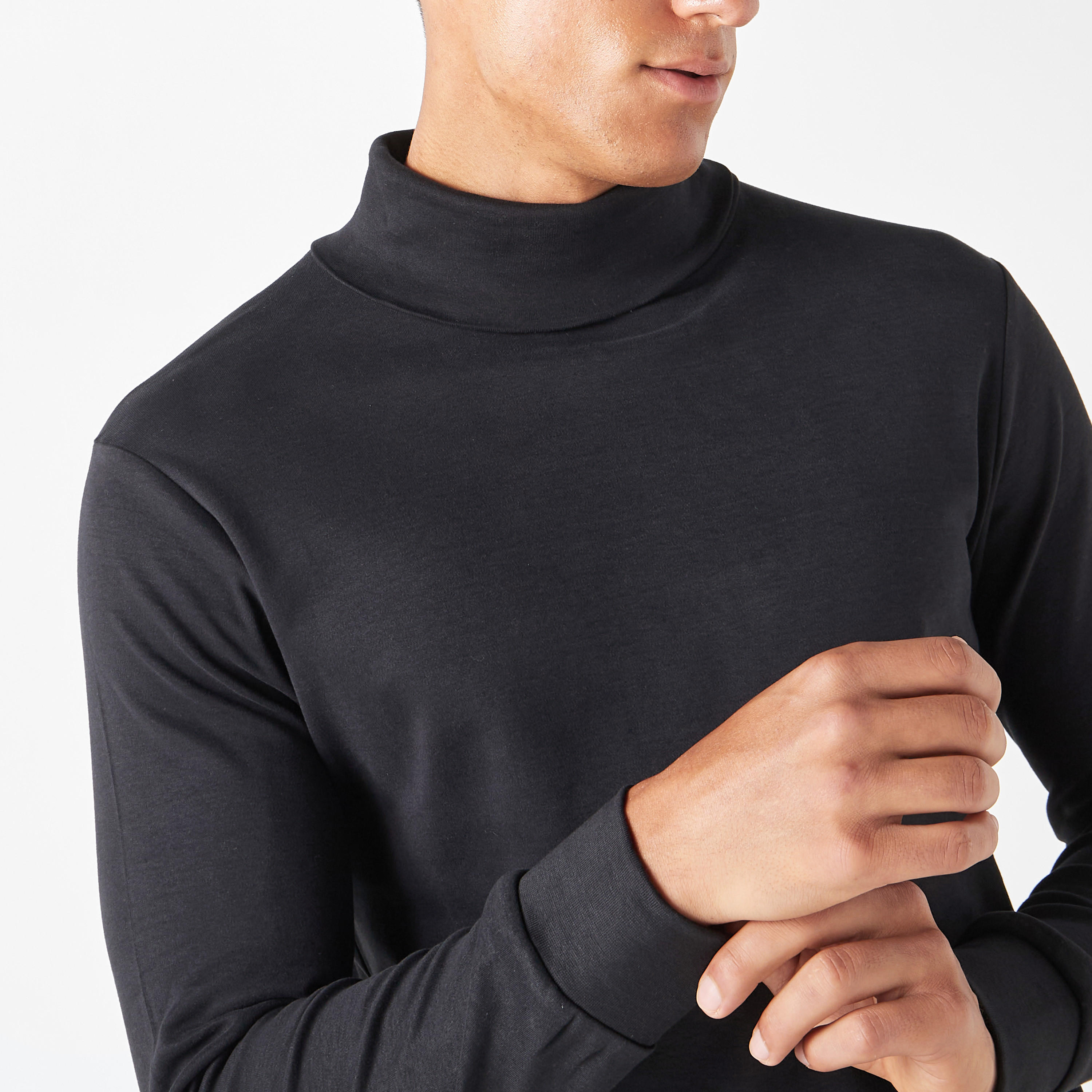 Solid Turtle Neck T-shirt with Long Sleeves-men-clothing-tshirtsandpolos-tshirts-image-12