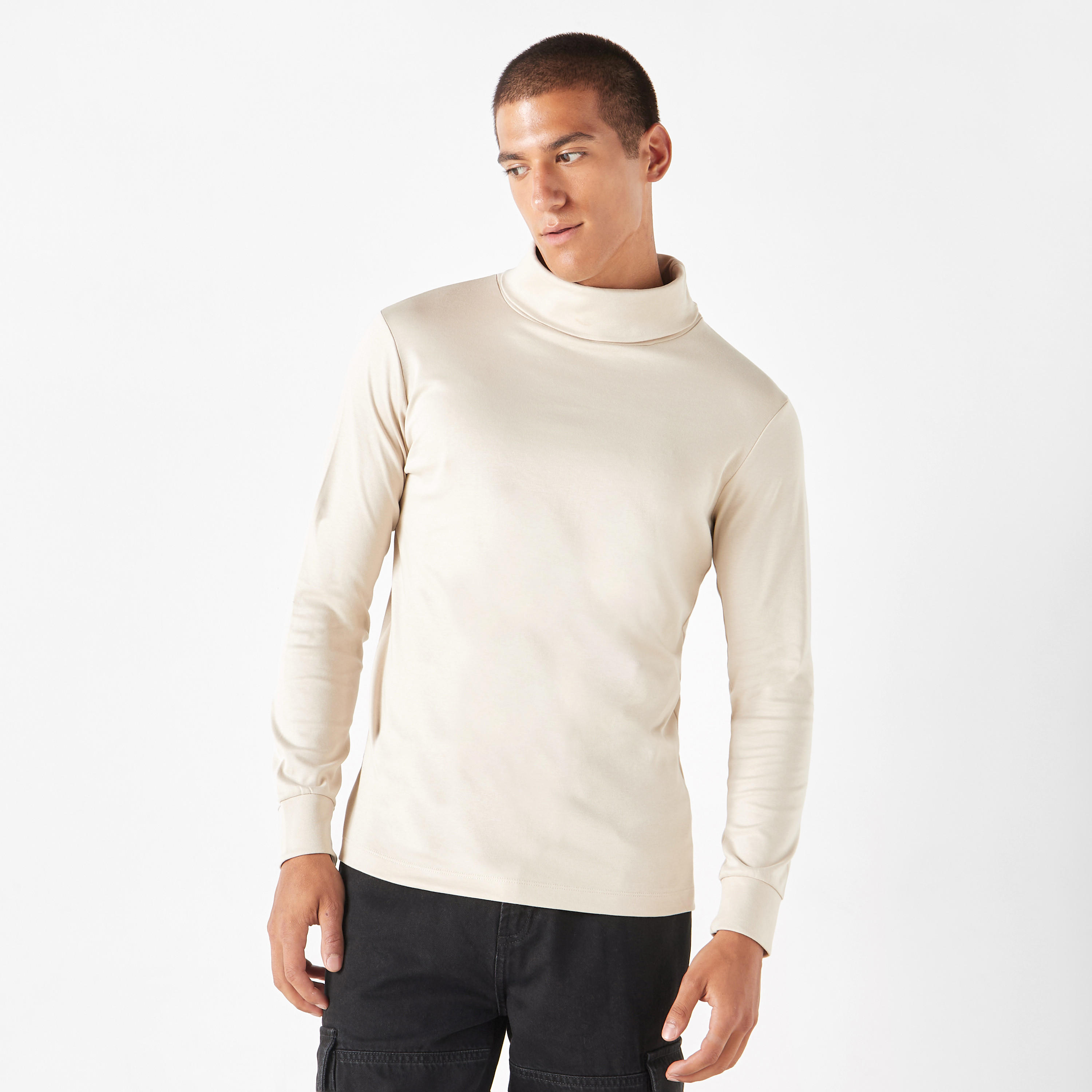 Solid Turtle Neck T-shirt with Long Sleeves-men-clothing-tshirtsandpolos-tshirts-image-5